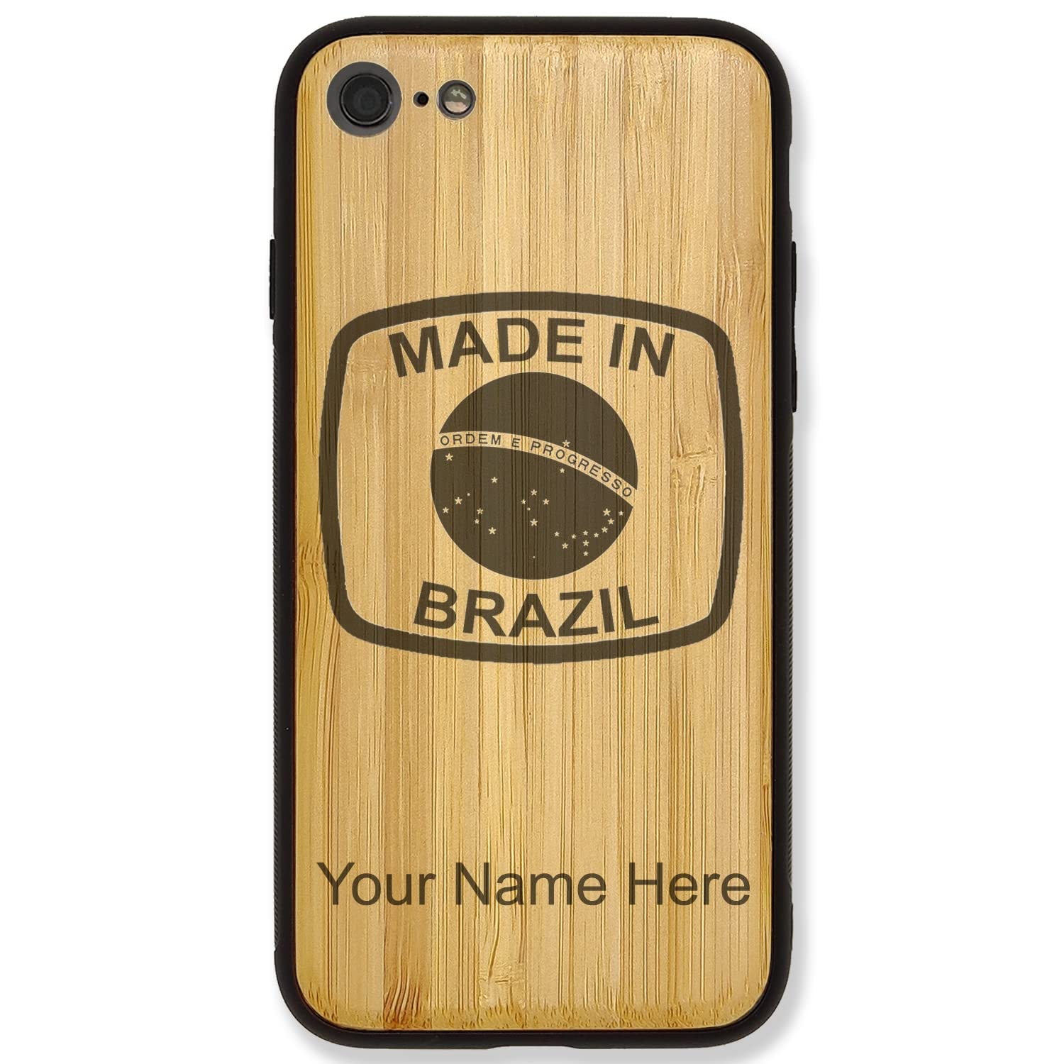 Premium Bamboo Phone Case for iPhone 7 Plus & iPhone 8 Plus - Custom Engraving | Eco-Friendly Protective Cover - Perfect for Work, Travel & Everyday Use