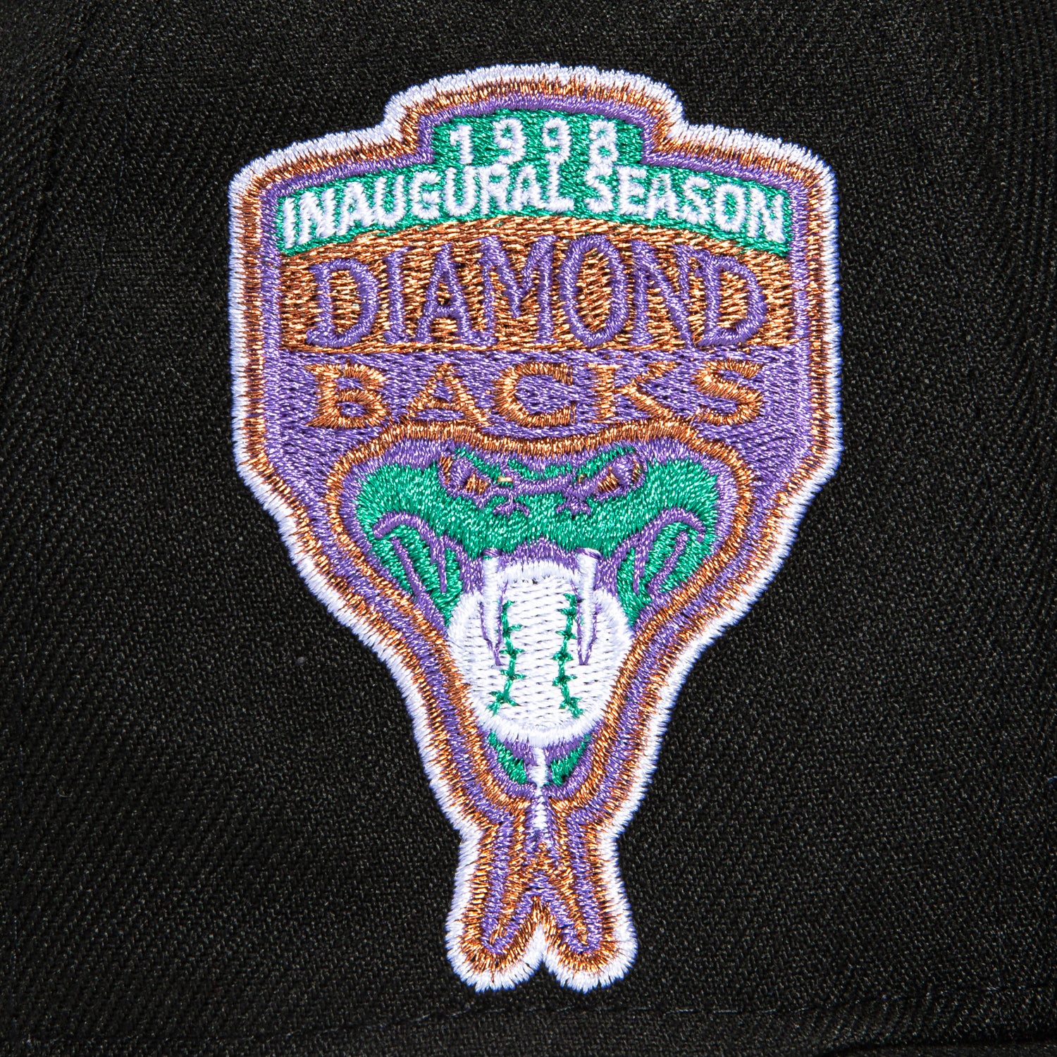 New Era 59Fifty Black Arizona Diamondbacks Inaugural Patch Snapback Hat - Official MLB Baseball Cap for Men & Women - Perfect for Games, Collecting & Streetwear Fashion