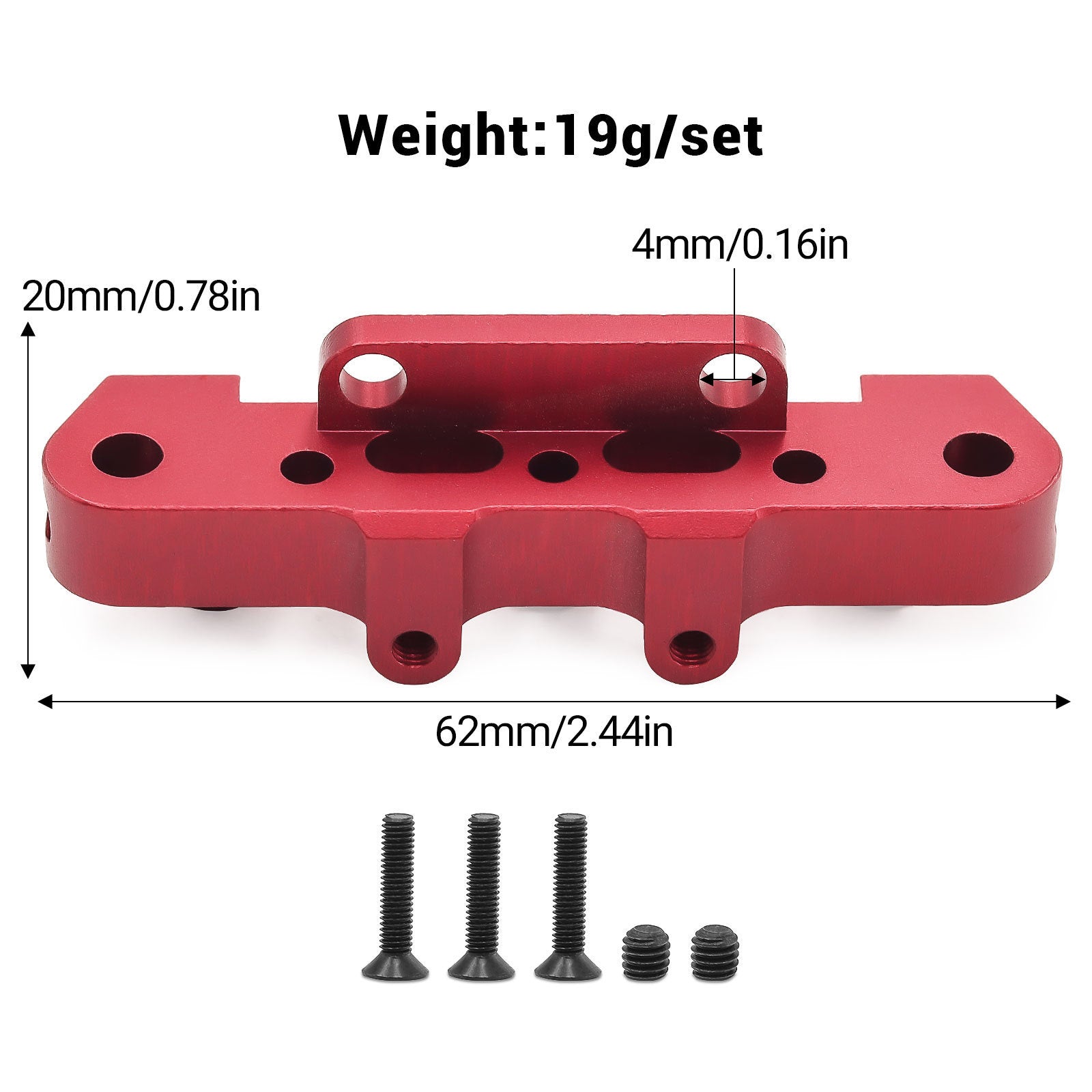 ARRMA 1/8 Scale Kraton Outcast Talion Typhon RC Car Aluminum Front Bumper Mount W246 - Durable Upgrade Part for Off-Road Bashing & Racing
