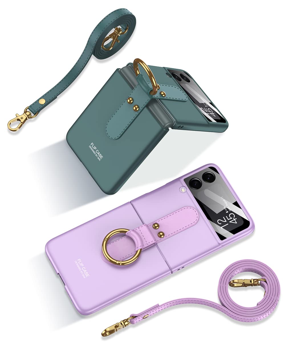 SHIEID Ultra-Thin Protective Case with Ring Stand for Samsung Galaxy Z Flip 3 5G - Pink | Slim Folding Screen Cover, Quick Mini Backpack Conversion | Perfect for Daily Use, Travel & Hands-Free Viewing