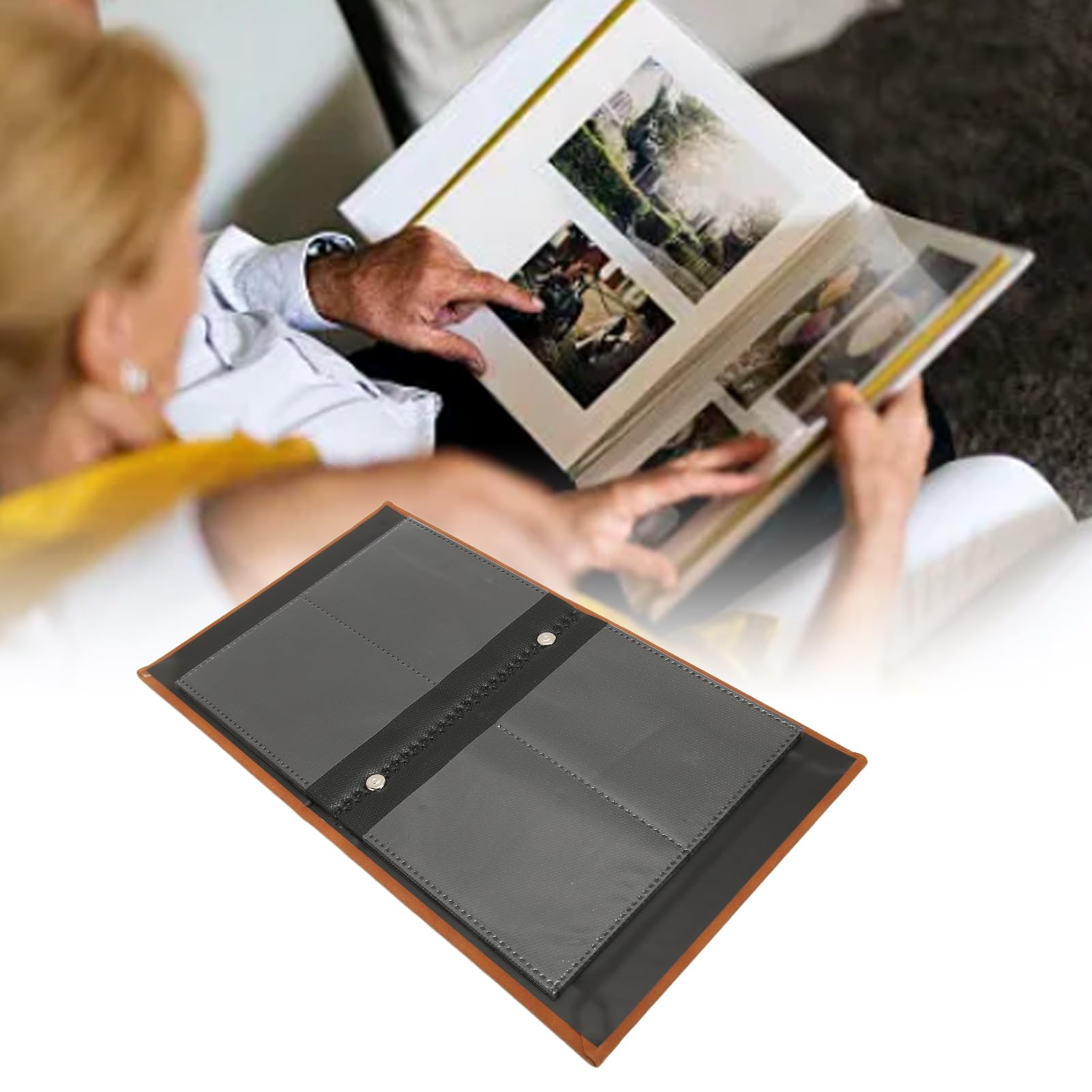 64-Pocket Suede Photo Album for Fujifilm Instax Mini 11/12/40/EVO/7+/7s/LiPlay/90/9 - 3 Inch Brown Leather Picture Keeper - Perfect for Weddings, Travel Memories & Scrapbooking
