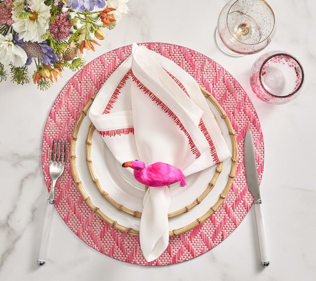 Elegant Basketweave Placemats Set of 6 - Natural Woven Table Mats for Dining, Kitchen Decor, and Holiday Entertaining - Perfect for Thanksgiving, Christmas, and Dinner Parties