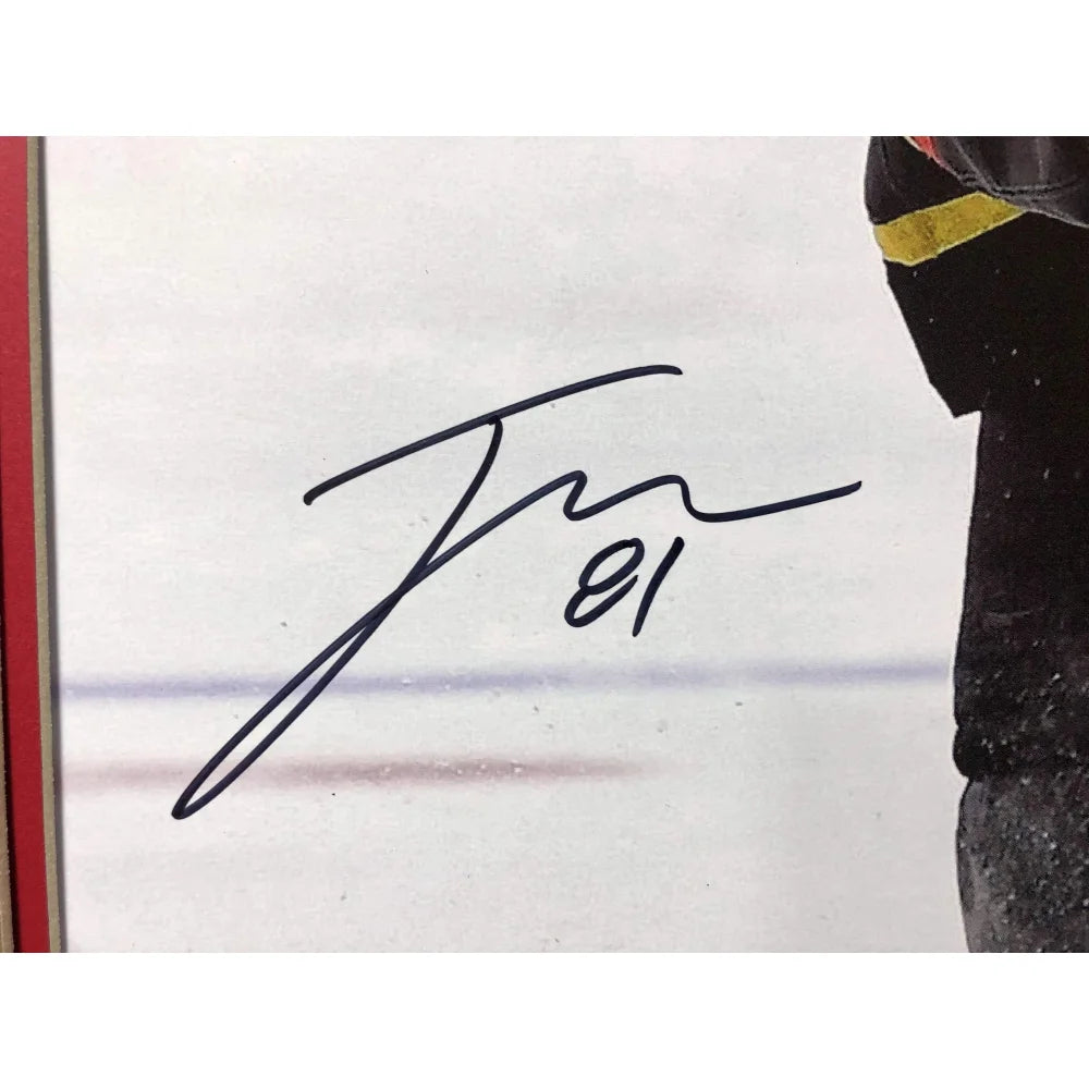 Jonathan Marchessault Autographed 11x17 Photo with JSA COA - Vegas Golden Knights VGK Memorabilia - Perfect for Sports Collectors, Man Cave Decor, and Hockey Fan Gifts
