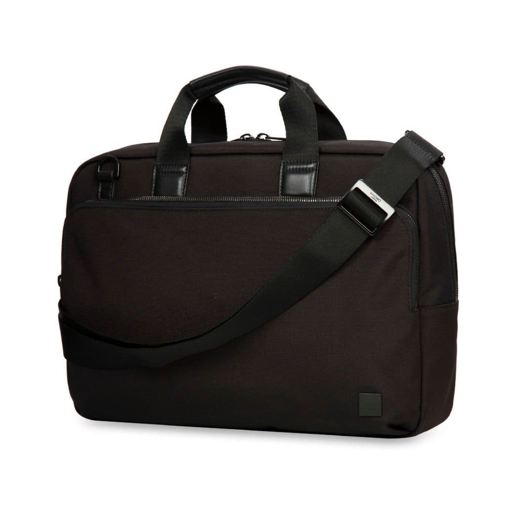 Knomo Maxwell 15 Inch Slim Briefcase Messenger Bag for Men - Professional Laptop Bag for Work & Travel - Water-Resistant Business Bag with Multiple Pockets - Perfect for Office, Commute & Business Trips (Black)
