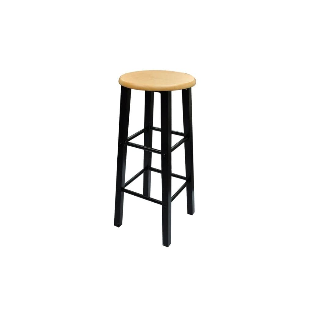 Modern 3-Piece Breakfast & Dining Table Set with 2 Bar Stools - MDF Top & Sturdy Metal Frame for Kitchen, Living Room, Bar Area | Space-Saving Small Space Solution