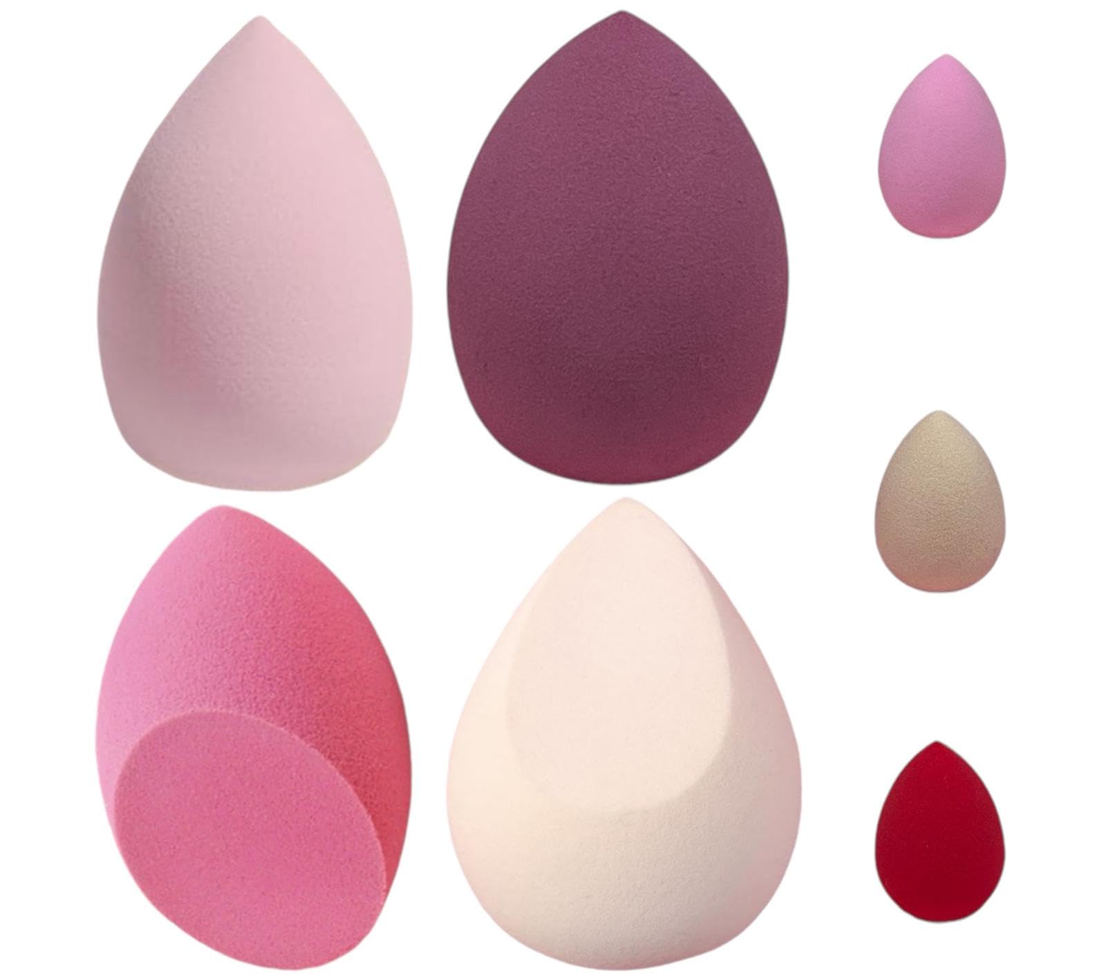Fresh up™ Beauty Blender Makeup Sponge - Reusable & Washable Foundation Sponge for Streak-Free Application, Vegan & Latex Free, Multicolor (Pack of 7) - Perfect for Liquid Foundation, Concealer & Cream Blush Application