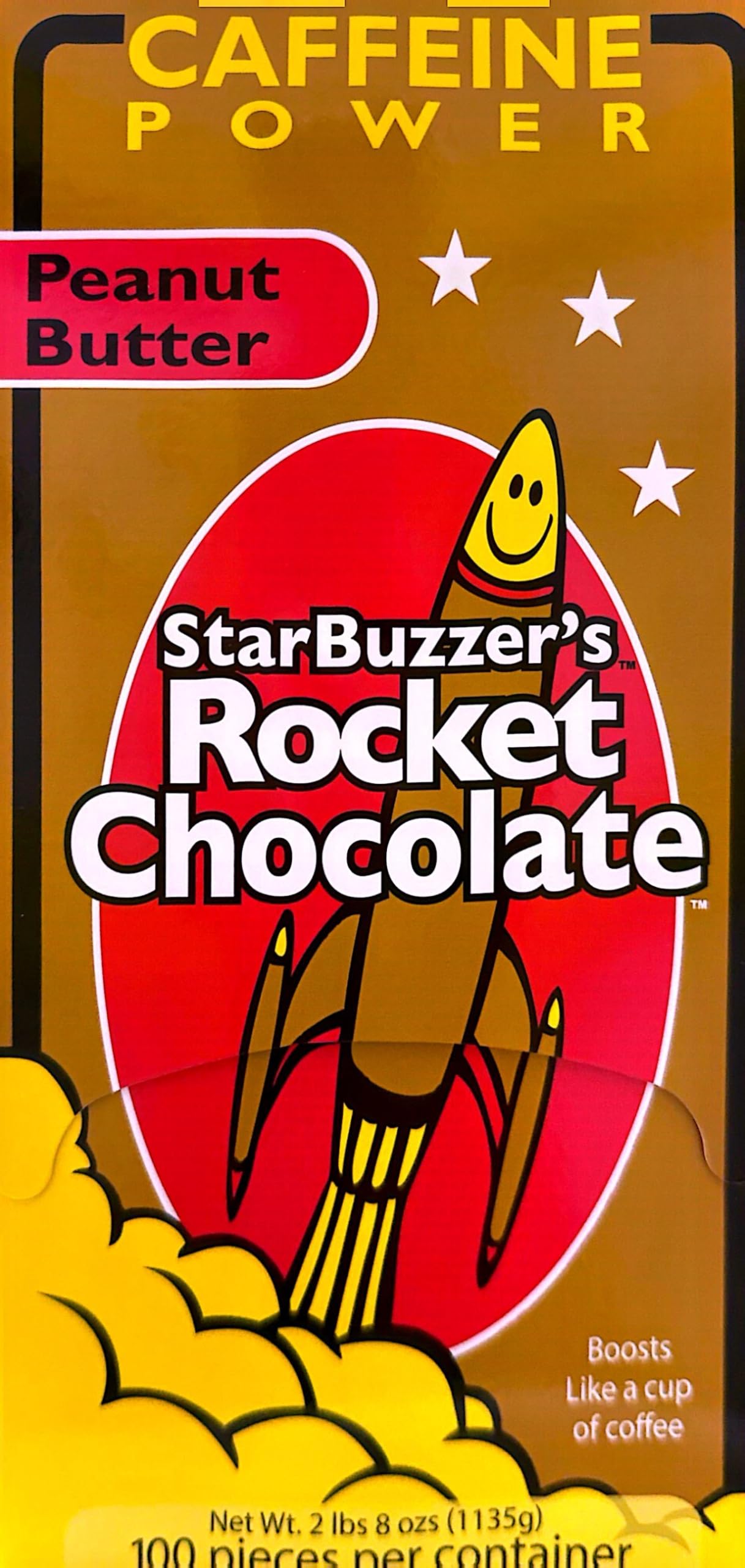 Rocket Chocolate Milk Chocolate Peanut Butter Caffeinated Truffles - 100 Count Mini Bites | Energy Boost Snack for Workouts, Hiking & Office Productivity