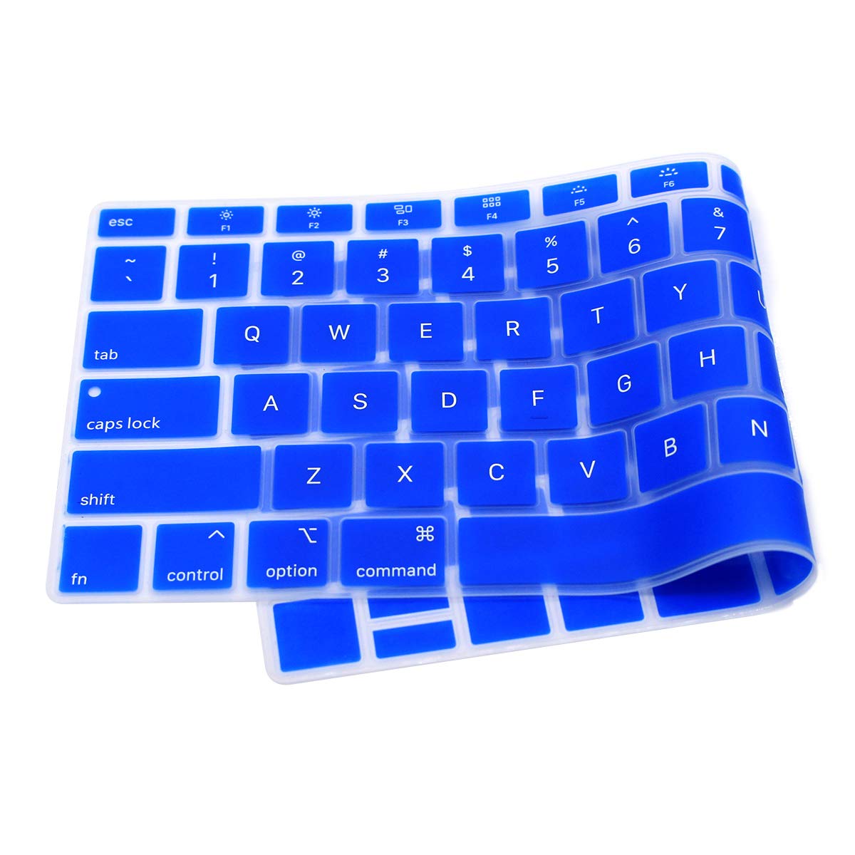 Se7enline MacBook Air 13 Inch Keyboard Cover (2023-2018 Models) - Soft Silicone Protector for A1932 Touch ID Model | US Layout | Deep Blue | Perfect for Office, Home & Travel Use