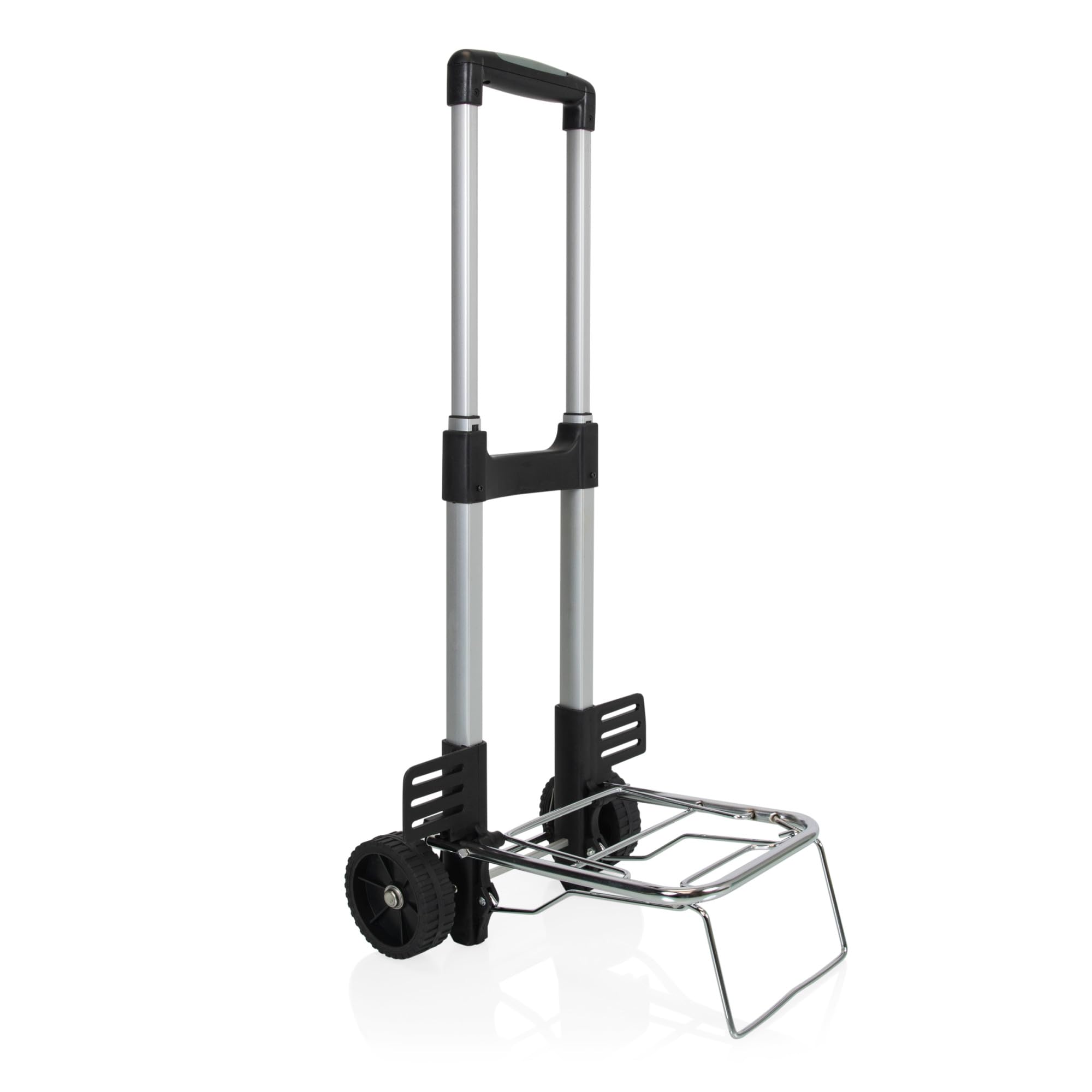 ONIVA - Picnic Time Brand Folding Trolley with Telescopic Handle | Lightweight Utility Cart for Luggage, Groceries & Moving | Compact Dolly for Travel, Shopping & Outdoor Activities (Silver)