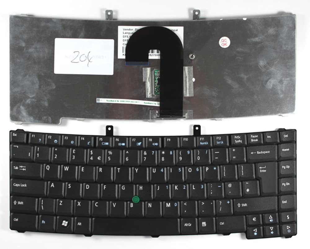 Black UK Layout Laptop Keyboard with Pointer - Compatible with Acer Travelmate 6592G - Perfect Replacement for Typing & Office Work