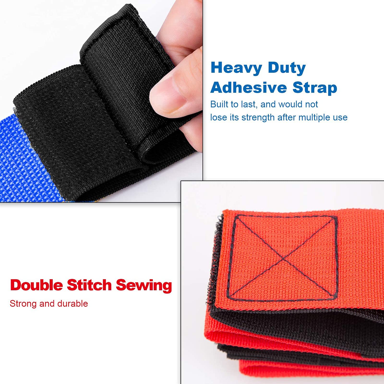 4 Legged Race Bands for Adults & Kids - Adjustable Running Leg Ties for 3-Legged Race, Outdoor Team Sports, Field Day Games, School Competitions & Birthday Party Activities - Perfect for Family Fun, PE Class & Group Challenges