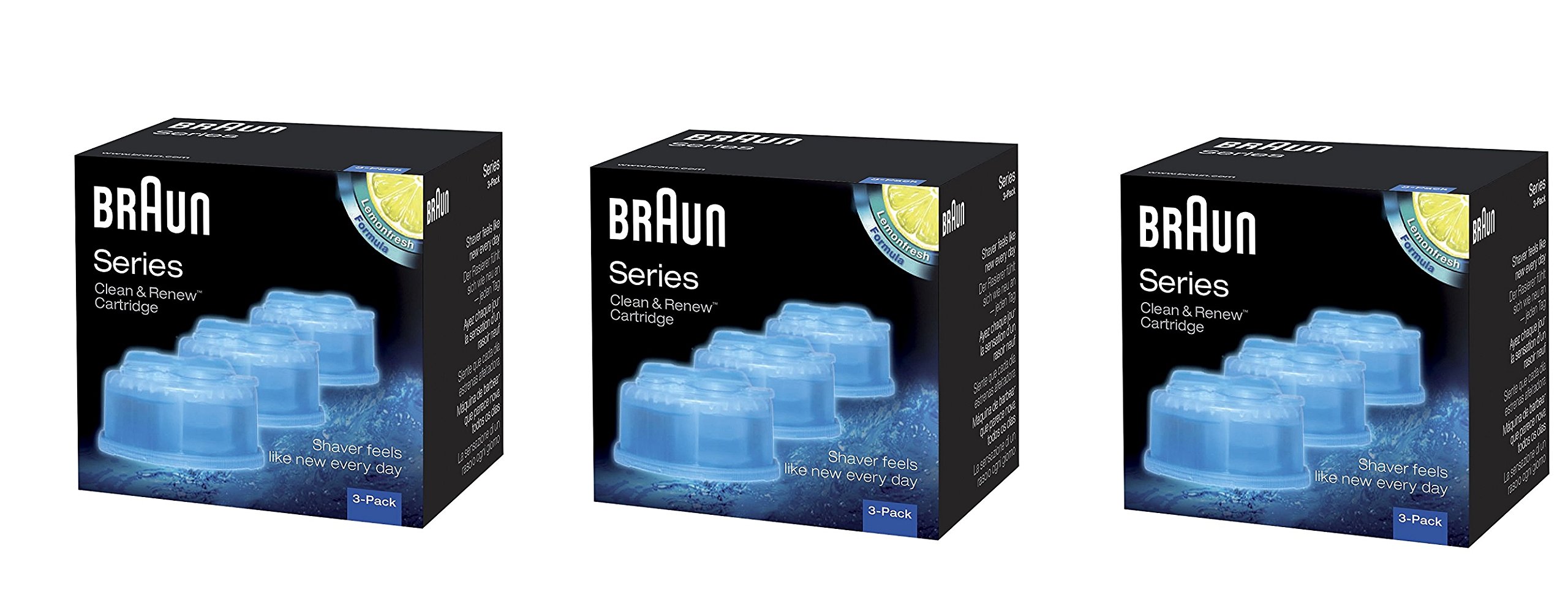 Braun Clean and Renew Cartridge Refill - 9 Pack Replacement Cleaning Solution CCR for Electric Shavers | Perfect for Braun Series 7, 8 & 9 Shavers | Keeps Your Shaver Hygienic & Performing Like New | Ideal for Home, Travel & Daily Grooming Routine