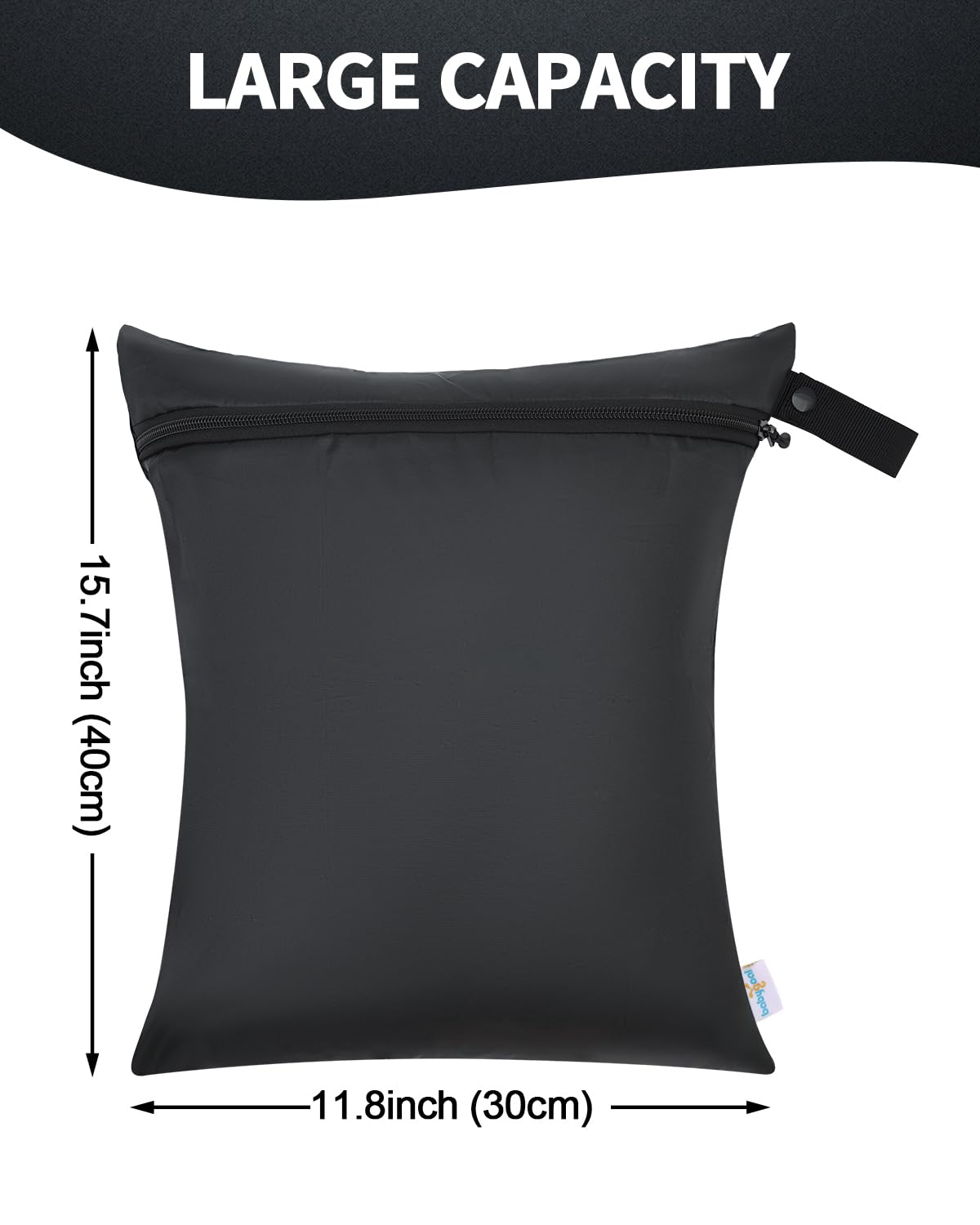 BabyGoal 3-Pack Wet Dry Bags - Waterproof Diaper Bags for Travel, Beach & Pool | Reusable Storage for Swimwear, Gym Clothes & Wet Items | Perfect for Baby Care, Sports & Outdoor Activities (3LNJ01-B)