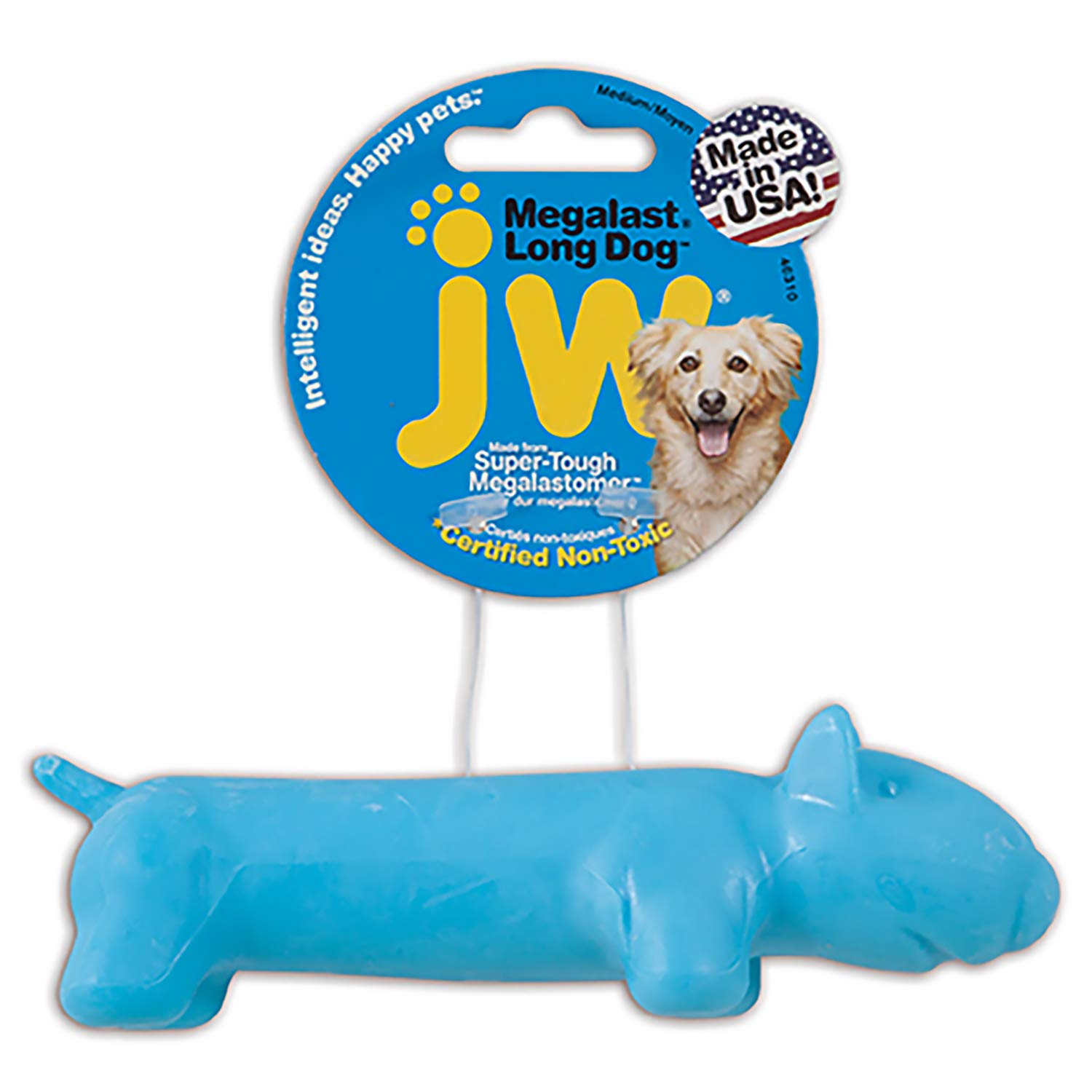 JW Pet Company Megalast Long Dog Chew Toy - Durable Rubber Chew Toy for Aggressive Chewers, Interactive Play & Dental Health - Great for Large Dogs, Puppy Teething & Outdoor Fetch Games