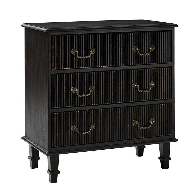Rustic 3-Drawer Nightstand with USB Charging Station - Solid Wood Bedside Table for Bedroom, Living Room & Guest Room | Galatea Optional Types