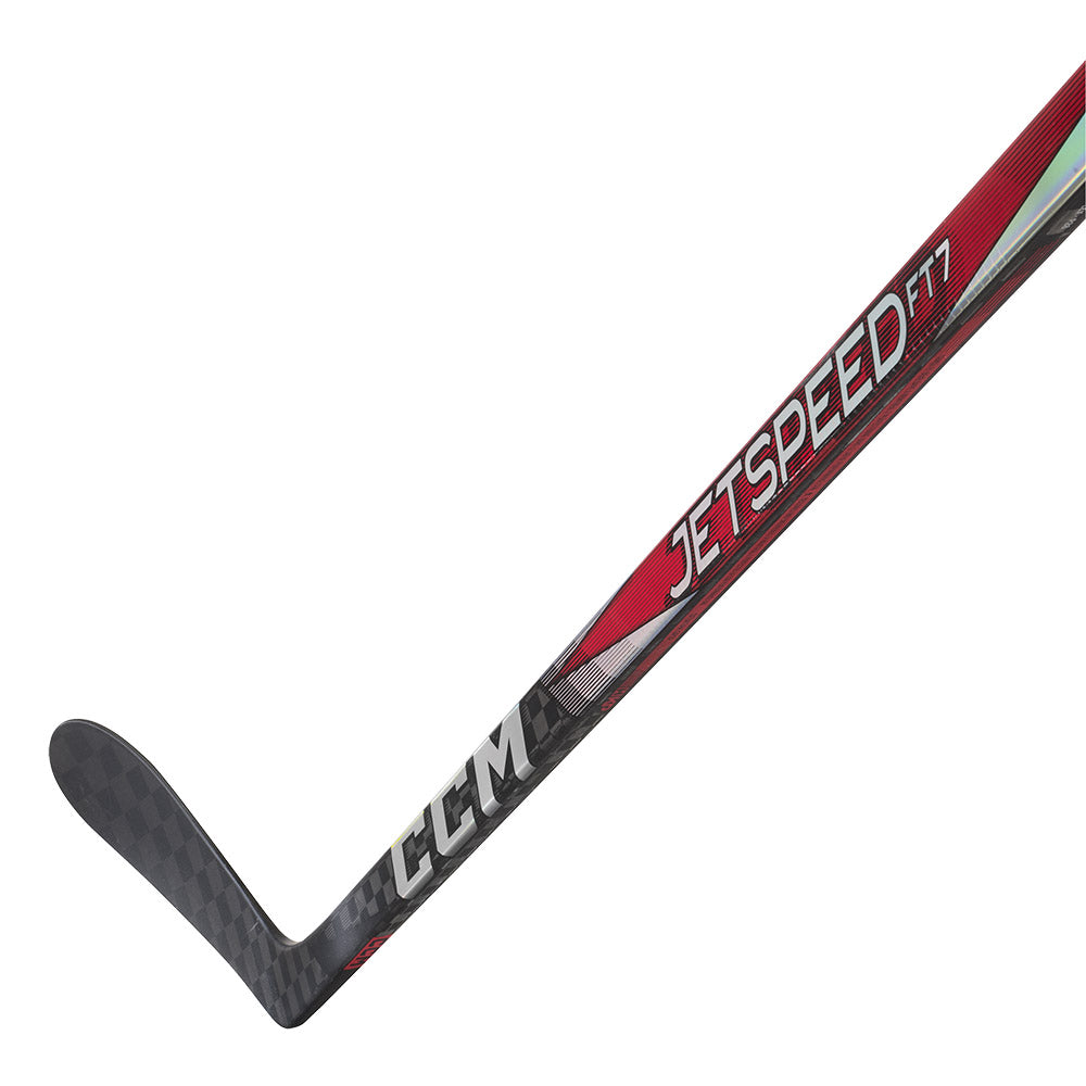 CCM Jetspeed FT7 Junior Ice Hockey Stick - Lightweight Composite Hockey Stick for Youth Players - Perfect for Practice, Games & Training