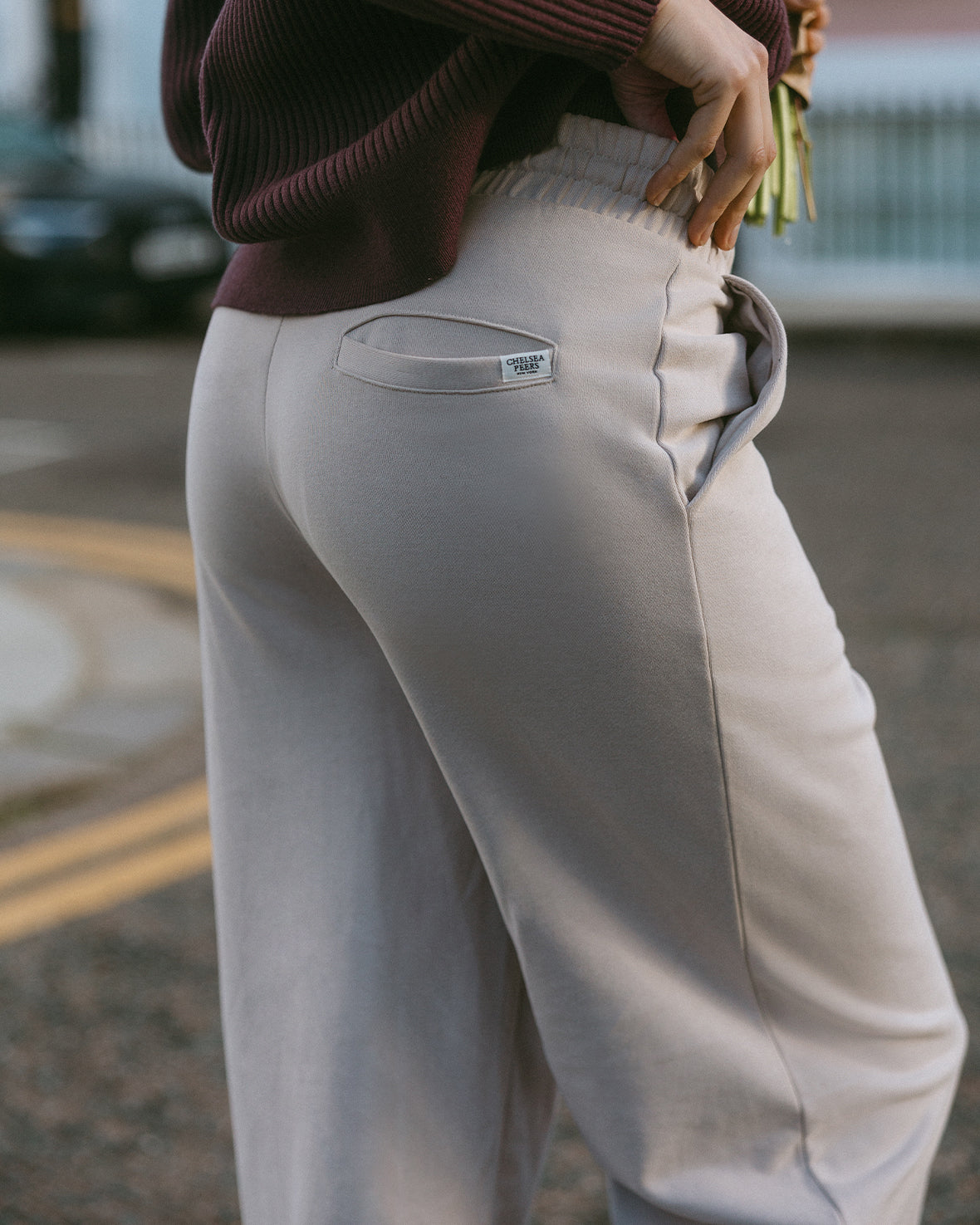 Organic Cotton Joggers for Women - Soft & Comfortable Stone Color Lounge Pants - Perfect for Yoga, Running, and Casual Wear