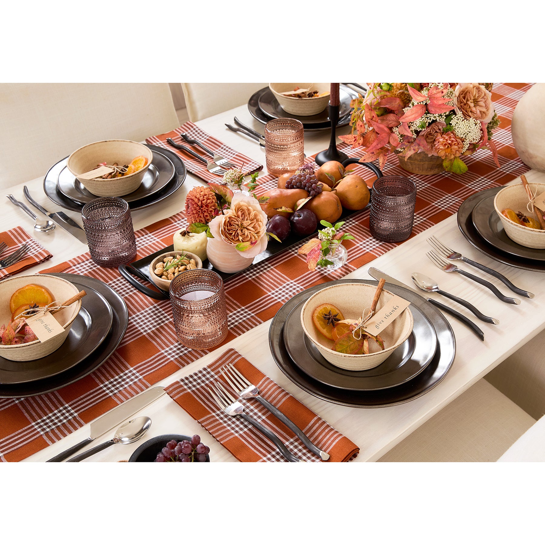 Glen Check Table Runner - Classic Plaid Design for Dining Table Decor, Holiday Parties & Wedding Centerpieces