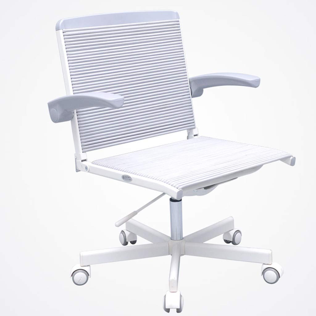 Ergonomic Office Chair with Adjustable Height & Swivel - Gray Foldable Computer Desk Chair with Armrests for Home & Office Workspace