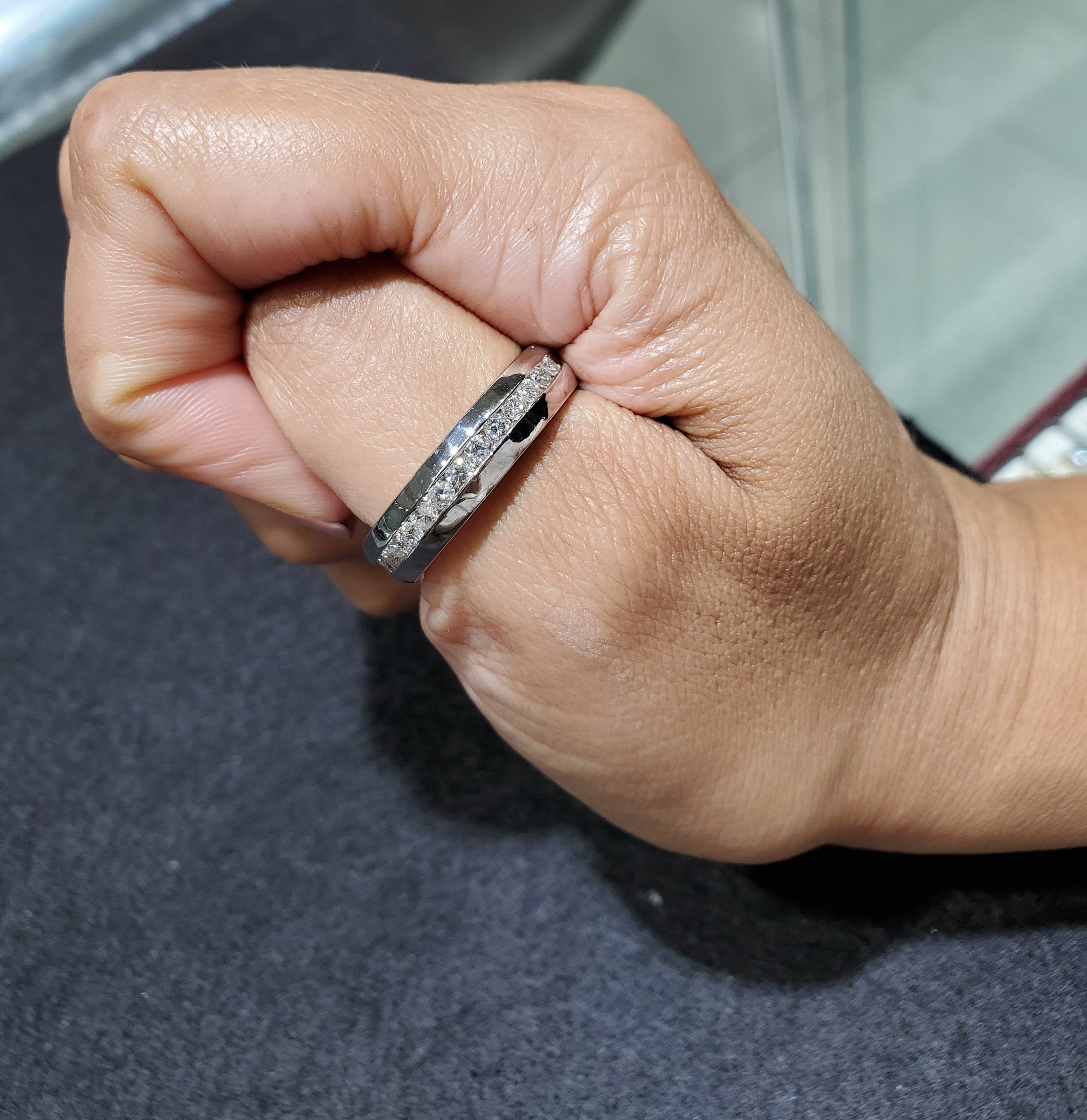 14K White Gold Channel Set Diamond Wedding Band - 0.67cttw Total Weight, Elegant Bridal Ring for Engagement, Anniversary & Special Occasions