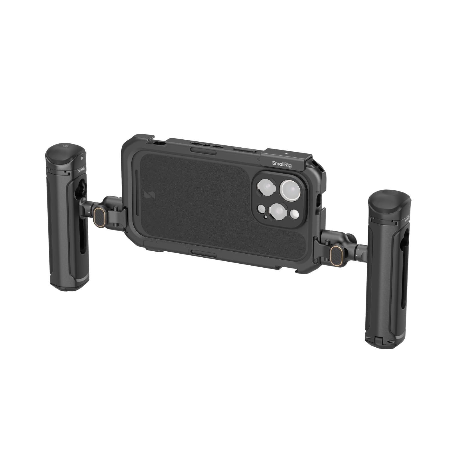 SMALLRIG iPhone 16 Pro Max Video Cage Kit - Dual Handheld Rig with Wireless Quick Release Side Handle for Professional Video Recording, YouTube, Live Streaming & Vlogging | Perfect for Content Creators, Filmmakers & Social Media Influencers