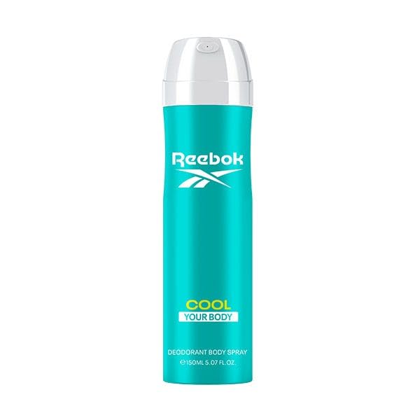 Reebok Cool Your Body Spray 5 Oz - Refreshing Deodorant for Men & Women - Gym, Workout & Daily Use