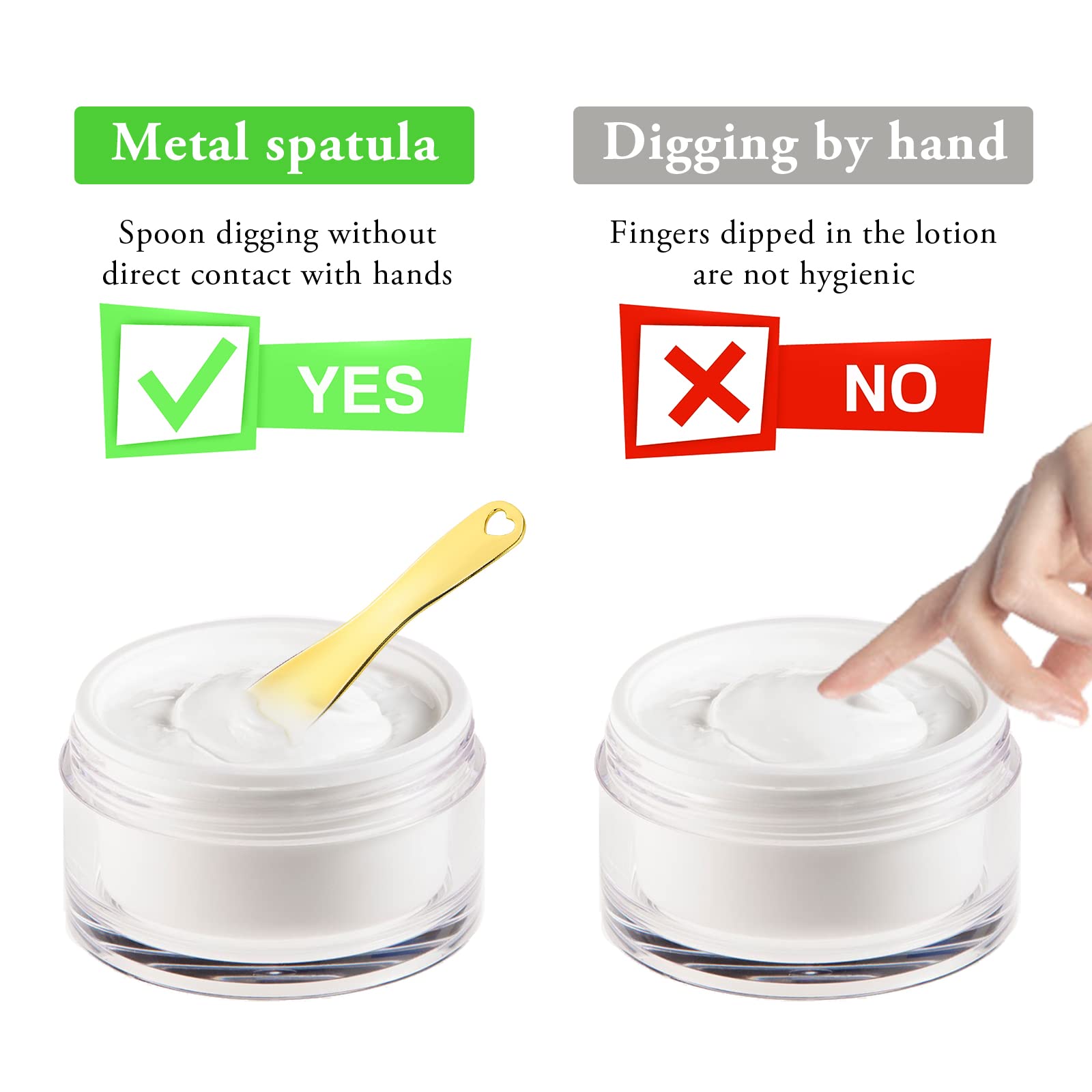 Sibba 3-Piece Facial Massage Spatula Set - Mini Skin Care Tools for Eye Cream, Lotion & Makeup Application - Reusable Stainless Steel Beauty Spatulas for Skincare & Cosmetics - Perfect for At-Home Spa, Facial Massage & Makeup Routine