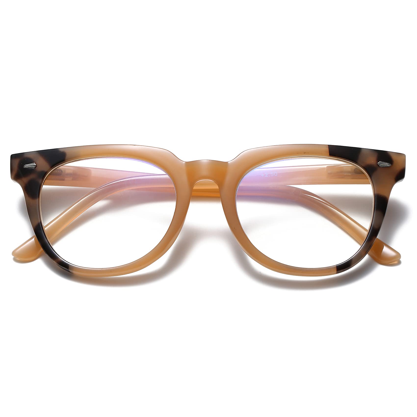 Blue Light Blocking Reading Glasses with Spring Hinge - Anti Eye Strain Magnifying Glasses for Men & Women - Perfect for Computer Work, Reading & Gaming