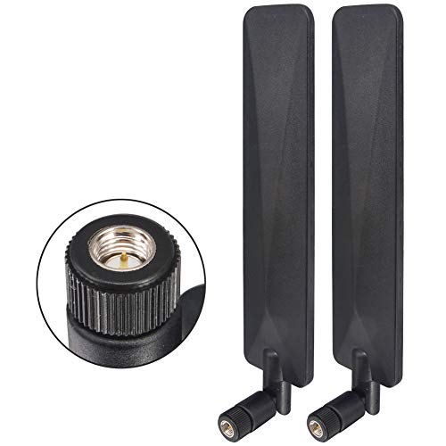 4G LTE Antenna 700-2700MHz 10dBi SMA Male Omnidirectional Antenna for GSM 3G 4G LTE - Compatible with Wireless CPE Routers, Trail Cameras, Hotspots, FPV Drones, Gateways, Industrial IoT Devices, Security Cameras & Network Cards (2 Pack) - Perfect for Outdoor, Home & Office Network Boosting
