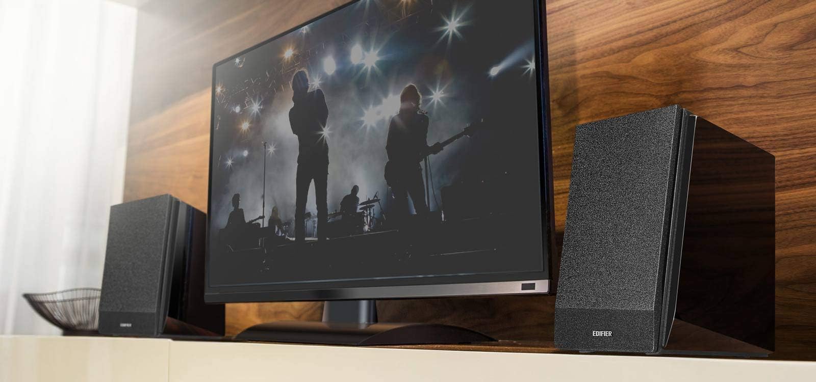 Edifier R1850DB 2.0 Active Bluetooth Bookshelf Speakers with Built-in Amp & Subwoofer Output - HiFi Stereo Sound for Home Theater, PC, Gaming & Music Streaming | Perfect for Living Room, Office & Small Spaces