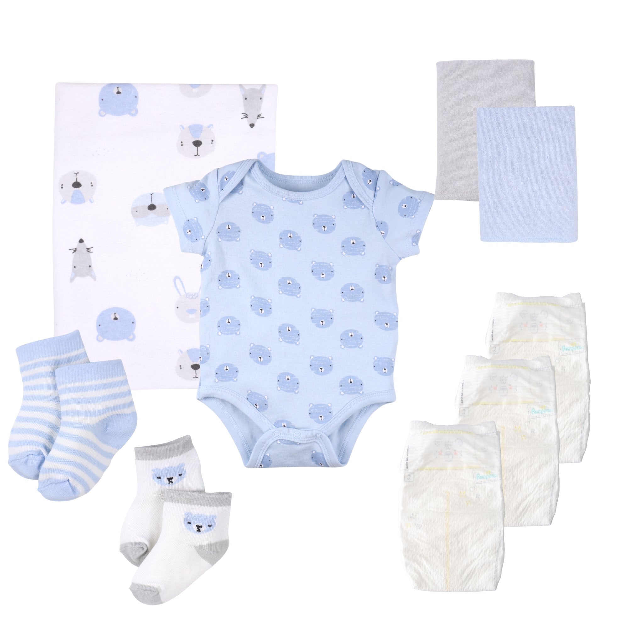 Baby Boy Layette Bouquet - Newborn Gift Set for Boys | Perfect for Baby Showers, Christenings & Birthdays | SKU: DCBG BBCB