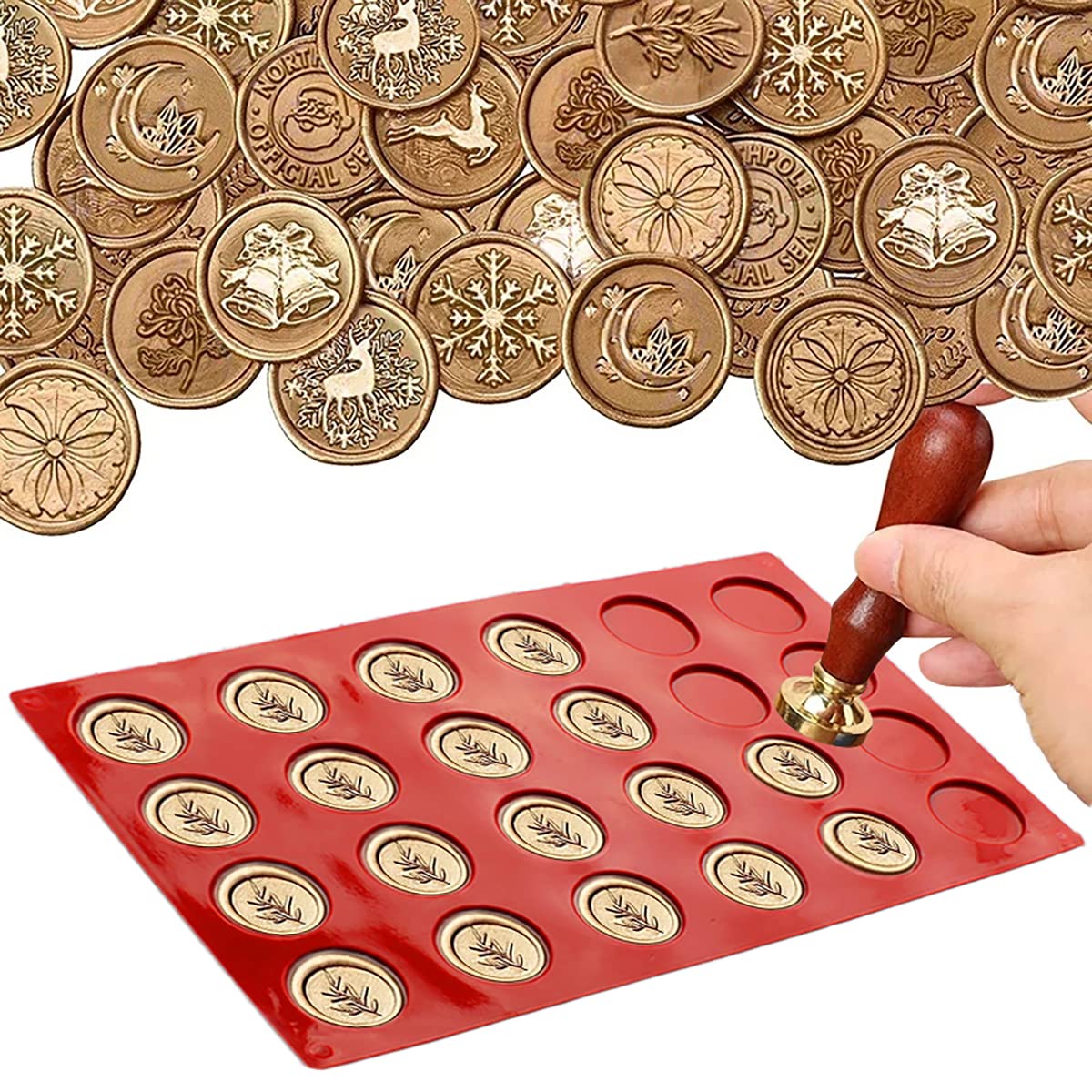 Personalized Wax Seal Stamp Kit - Custom Initials & Date, Diamond Floral Wedding Design for Invitations, Letters, Envelopes & DIY Crafts - Perfect for Weddings, Anniversaries & Special Occasions