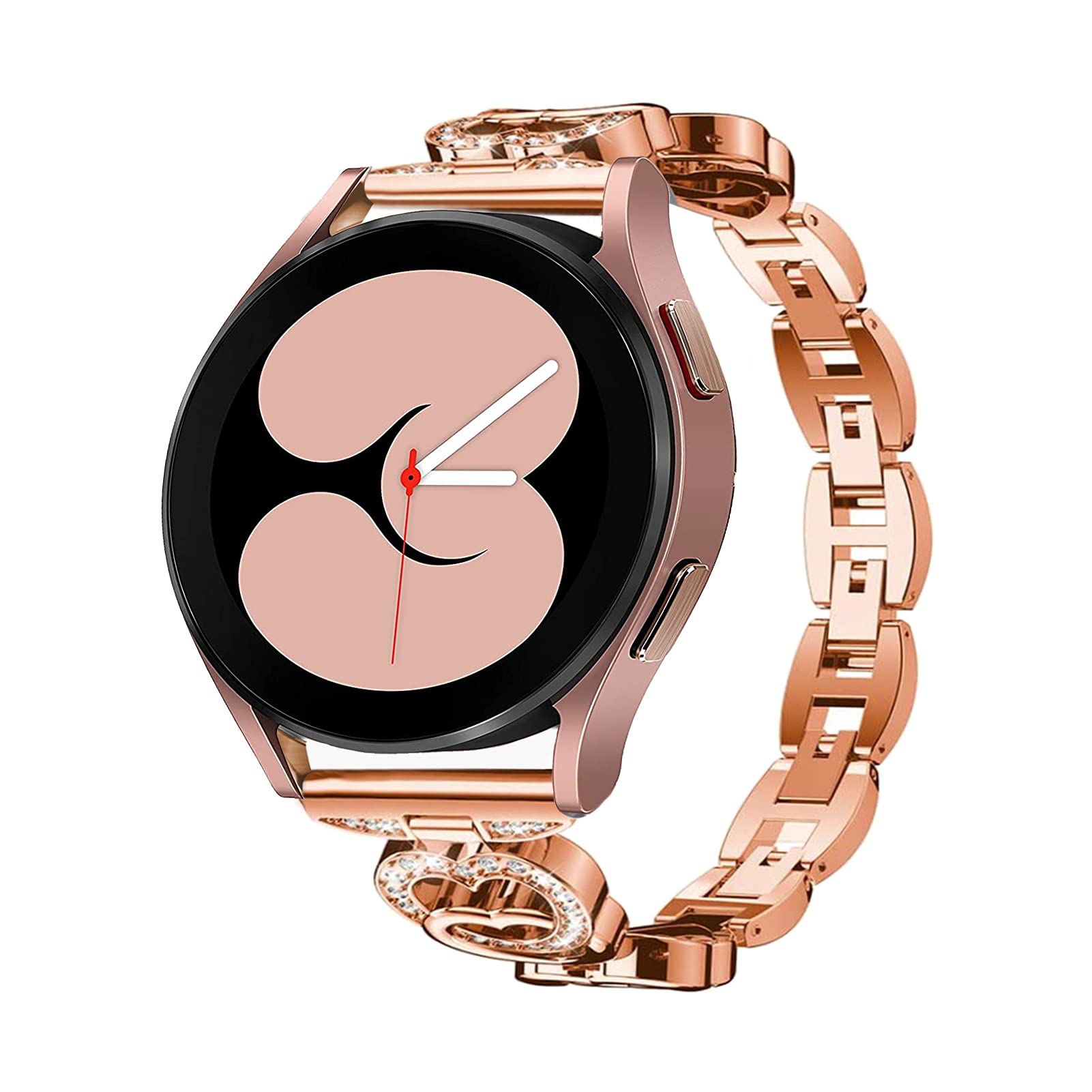 Women's Aresh Compatible Samsung Galaxy Watch 5 40mm 44mm Bands - Replacement for Galaxy Watch 5 Pro 45mm & Watch 4 40mm 44mm - Bling Alloy Crystal Rhinestone Diamond Bracelet 19.5mm - Perfect for Workouts, Parties & Everyday Wear