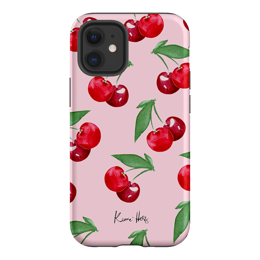 Cherry Rose Floral Pattern Phone Case for iPhone 15 Pro Max - Slim Protective Shockproof Cover with Non-Slip Grip (Pink Blossom Design) | Perfect for Daily Use, Travel & Gift Giving