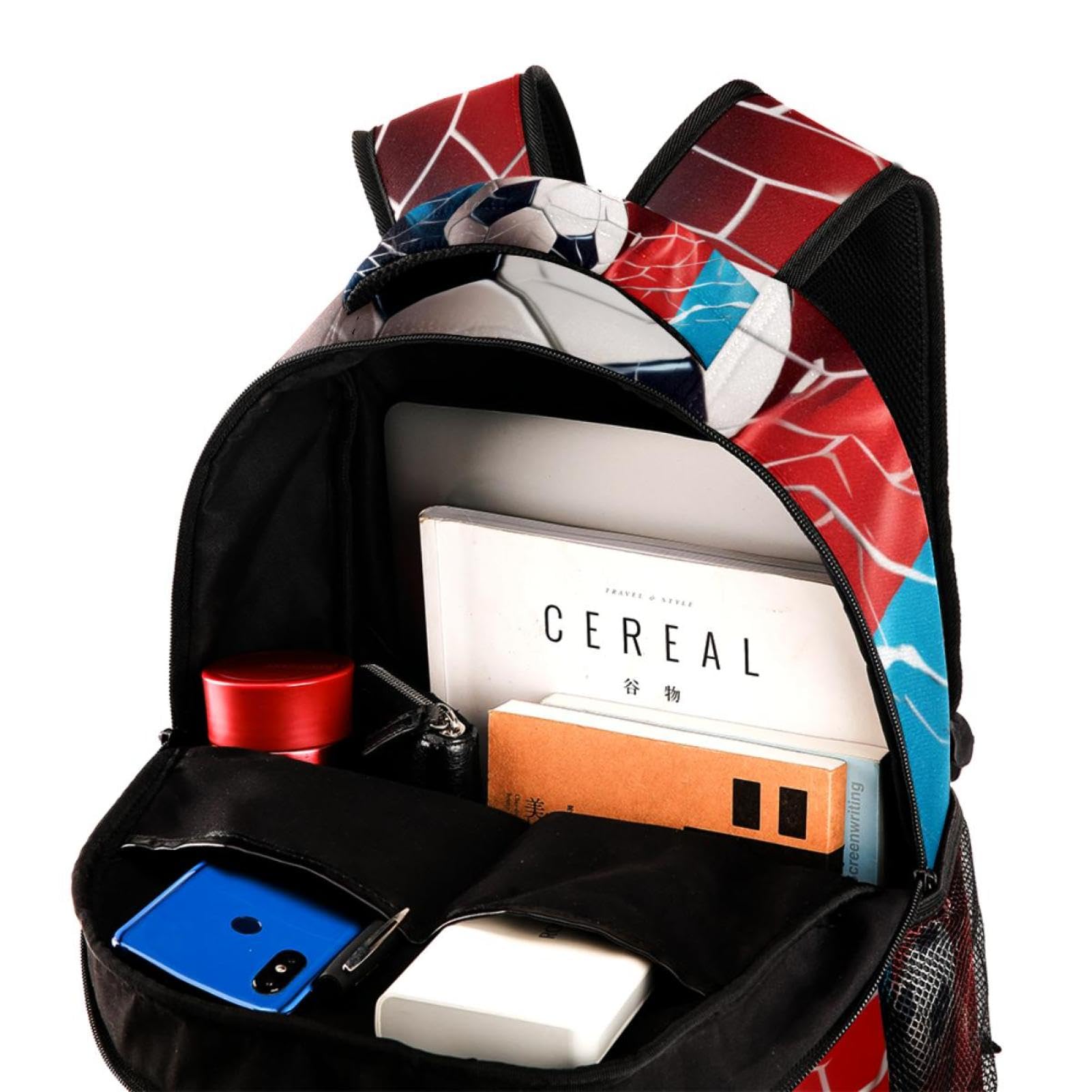 FVQL Kids Backpack for School - France Flag & Football Design, Durable Bookbag for Teens & Children - Perfect for School, Travel & Sports Activities