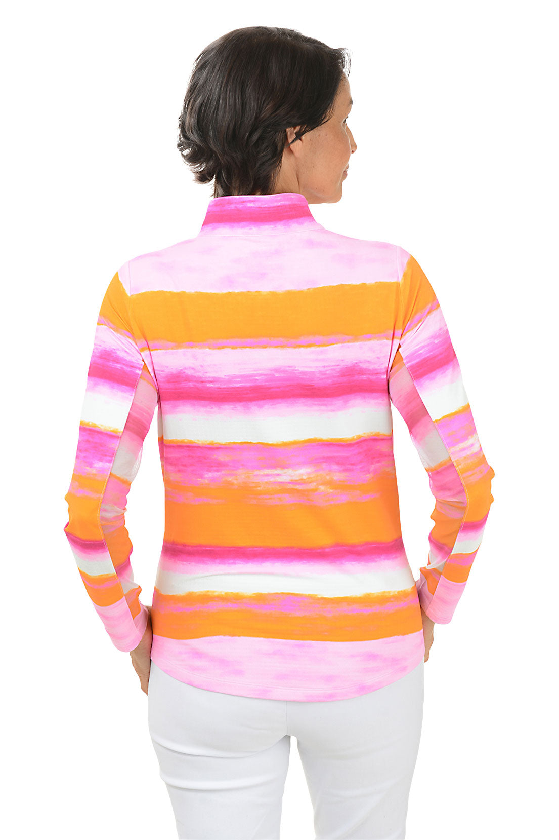 Hot Pink Amy Watercolor UPF50+ Sun Shirt for Women - Lightweight UV Protection Long Sleeve Beach Cover Up for Swimming, Surfing & Outdoor Activities