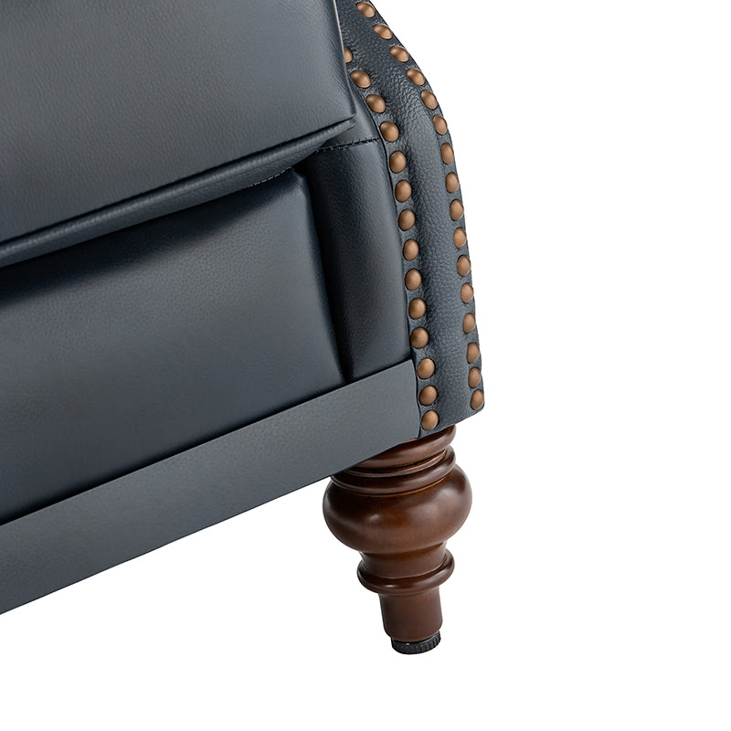 Premium Raquel Genuine Leather Armchair - Heavy Duty Solid Wood Frame - Luxury Living Room Seating for Home Office & Lounge Areas