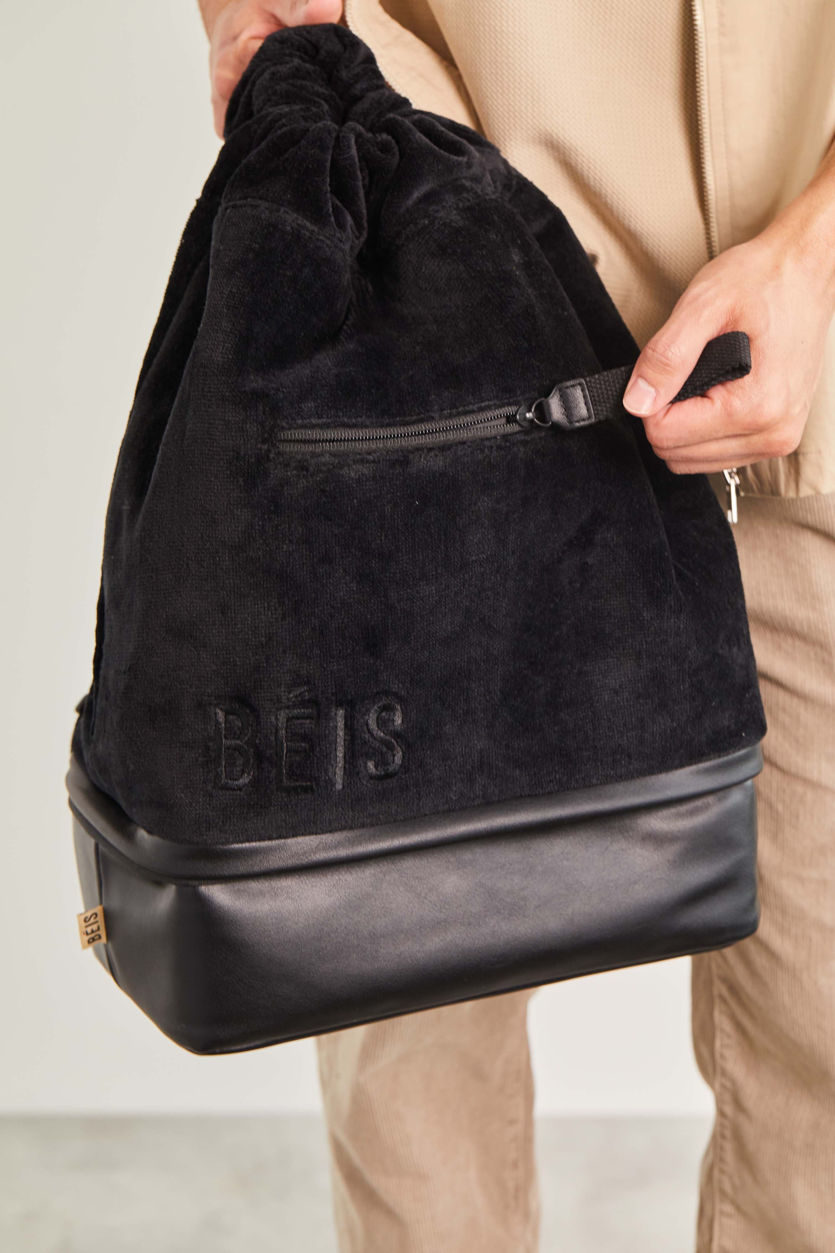 Premium Terry Backpack Cooler - Insulated Black Lunch Bag for Picnics, Beach Trips & Outdoor Adventures | Leakproof & Hands-Free Design