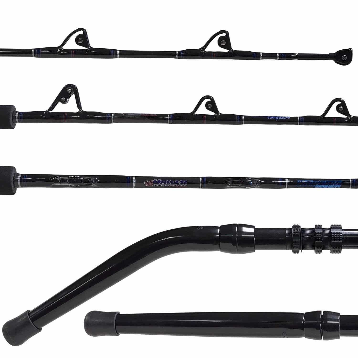 Premium United Composites RCX Bluewater Trolling Fishing Rods - Heavy Duty Saltwater Offshore Game Fishing Rod for Tuna, Marlin & Big Game Fish - Perfect for Deep Sea Fishing & Sportfishing Adventures