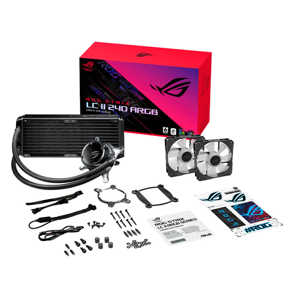 ASUS ROG Strix LC II 240 ARGB AIO Liquid CPU Cooler - High Performance RGB Cooling for Gaming PCs & Workstations - Perfect for Overclocking and Silent Operation
