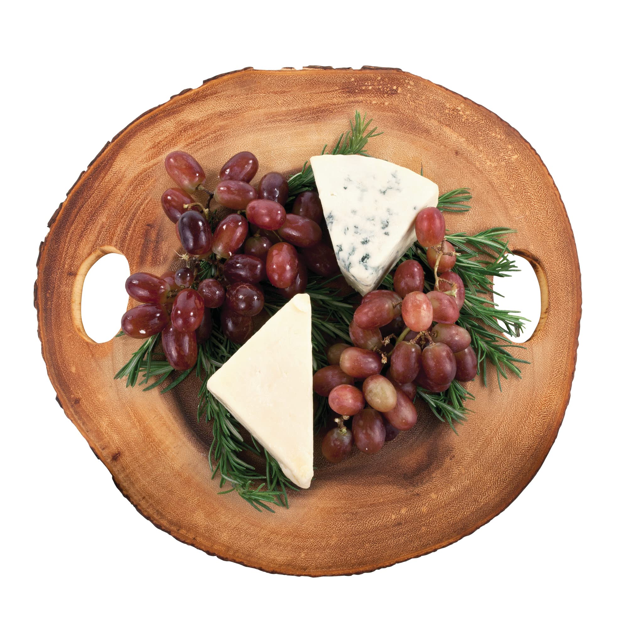 Premium Acacia Wood Cheese Board with Handles - Charcuterie Platter Set, Natural Wood Serving Tray for Cheese, Fruits & Appetizers - Perfect for Entertaining, Dinner Parties & Wine Tasting
