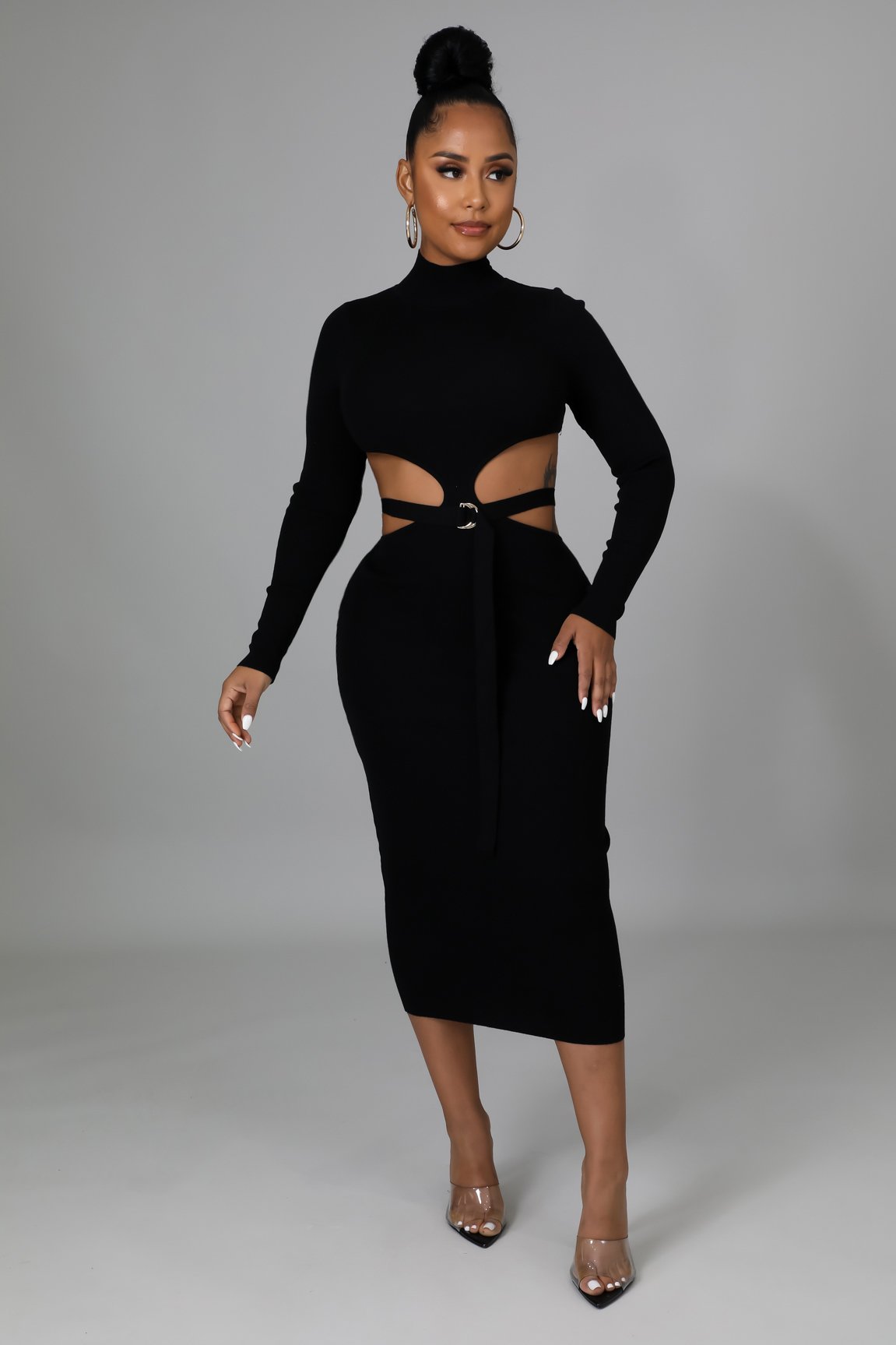 Stay Ready Dress in Black - Elegant and Versatile Women's Dress for Parties, Dates & Special Occasions