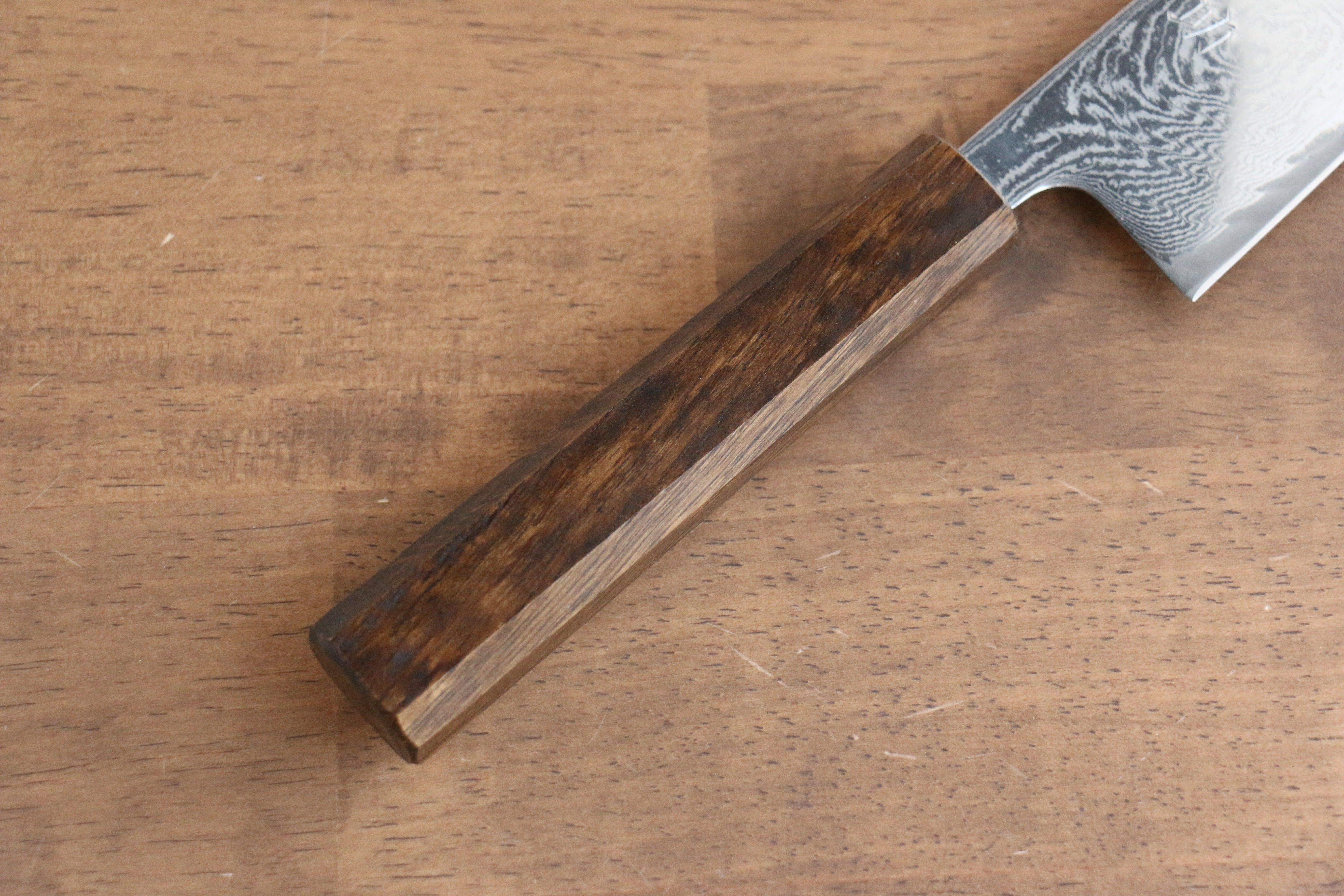 Premium Seisuke Nami AUS10 Damascus Steel Bunka Knife 180mm - Mirror Polished Blade with Oak Handle - Perfect for Sushi, Vegetables & Precision Kitchen Tasks