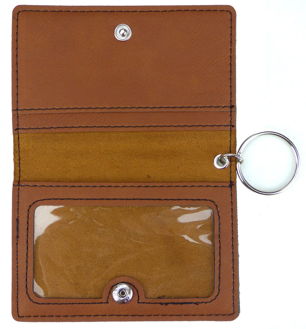 Yin Yang Kitty Laser Engraved Leatherette Keychain Wallet - Stylish Cat Design for Keys & Cards - Perfect Gift for Cat Lovers, Anime Fans & Kawaii Enthusiasts - Great for Everyday Use, Travel & Cosplay Accessories
