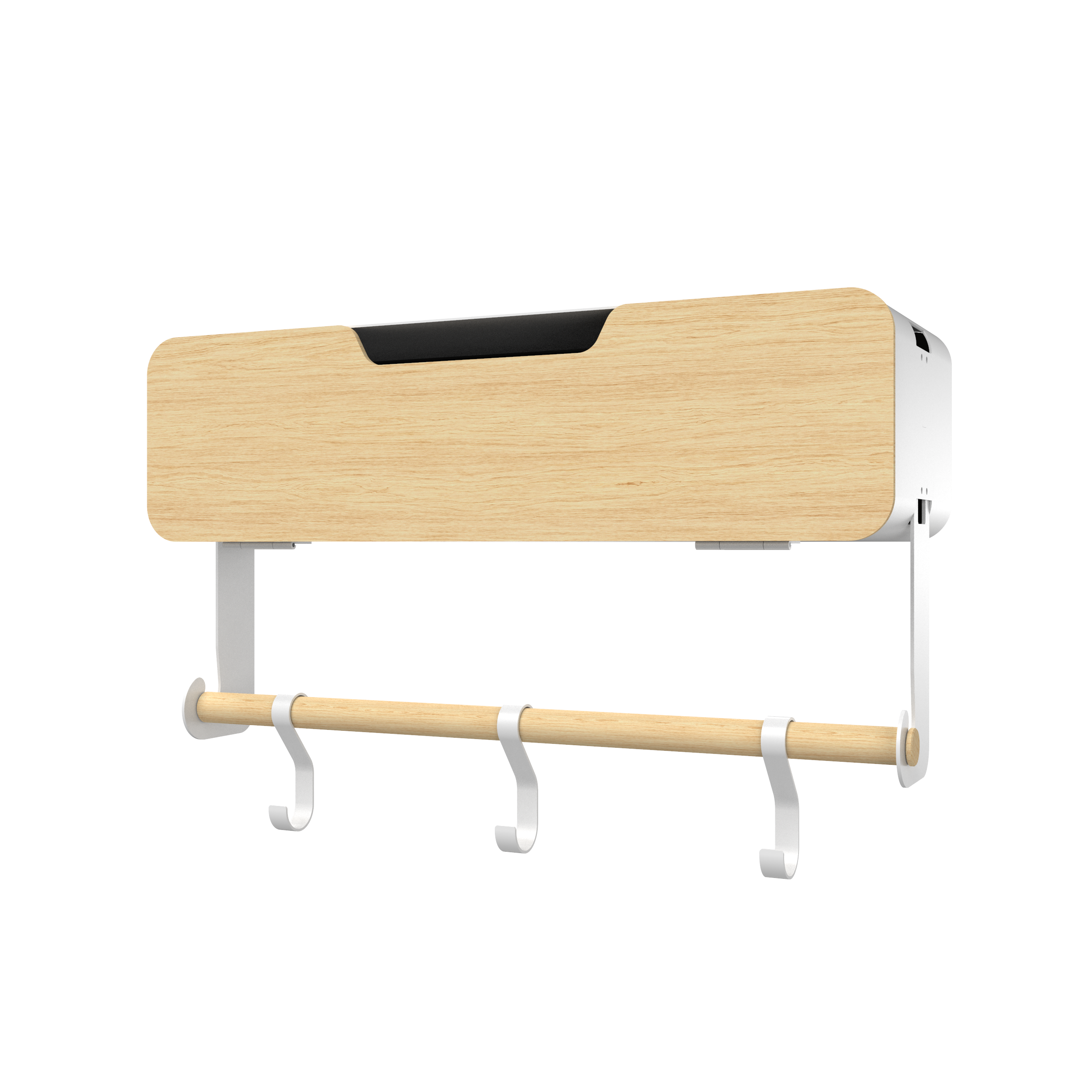 White Magnetic Rack System Shelf with Door - Space-Saving Storage for Kitchen, Bathroom & Garage Organization