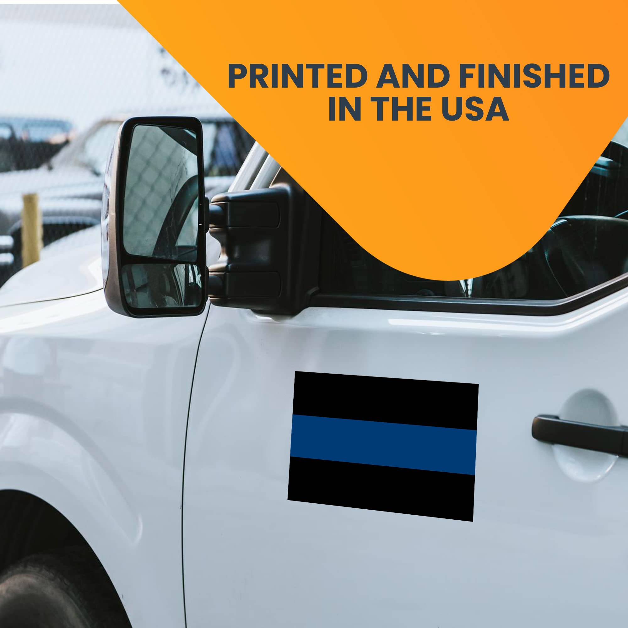 Thin Blue Line American Flag Magnet Decal - 5x8 Inches Heavy Duty Car Magnet for Trucks & SUVs - Show Support for Police & Law Enforcement - Perfect for Vehicles, Metal Surfaces & Patriotic Displays
