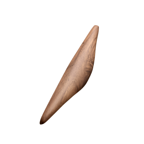 Premium Lacquered Walnut Wood Drawer Handles - Elegant Manta Design for Cabinets, Dressers & Furniture - Easy Installation & Durable Finish