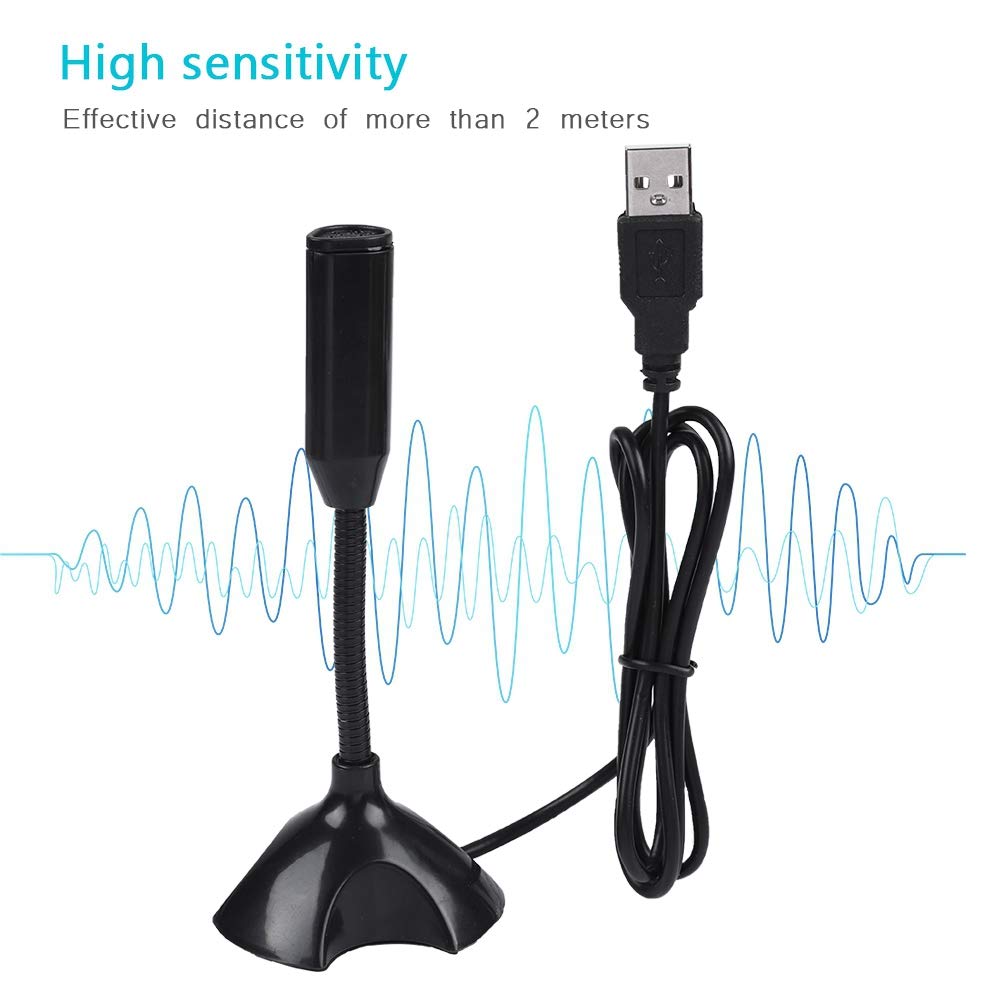 Wendry Professional USB Condenser Microphone - High Sensitivity, Low Noise Mini USB 2.0 Mic for PC/Laptop - Perfect for Gaming Streams, Zoom Meetings, Podcasting, Voice Chat & Online Singing