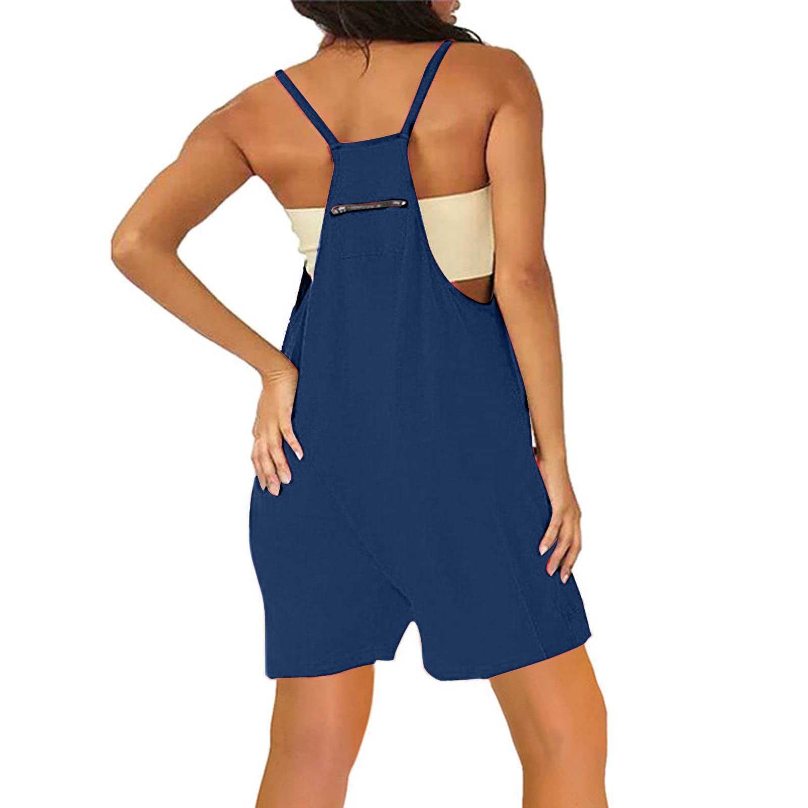 Trendy Women's Summer Sleeveless Romper Jumpsuit - Spaghetti Strap Loose Shorts Overalls for Casual Wear & Vacation Outfits 2024 | Beach, Travel & Street Fashion
