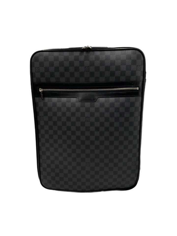 Louis Vuitton Damier Graphite Pegase Business Suitcase - Premium Carry-On Luggage for Business Travel & Executive Trips - Durable Luxury Suitcase with TSA Lock for Airports & Corporate Meetings